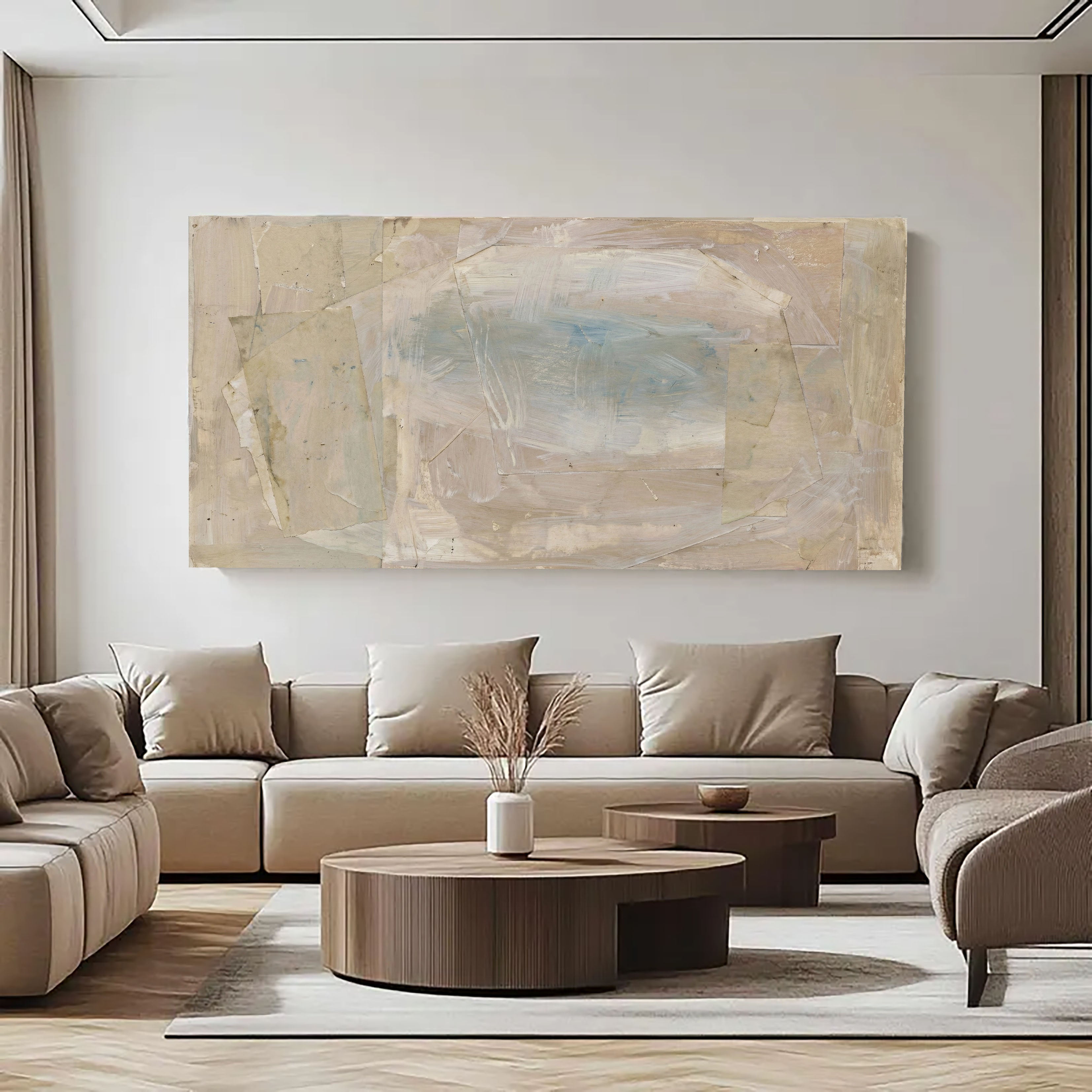 Layered Neutral Serenity | Soft Blue Hues