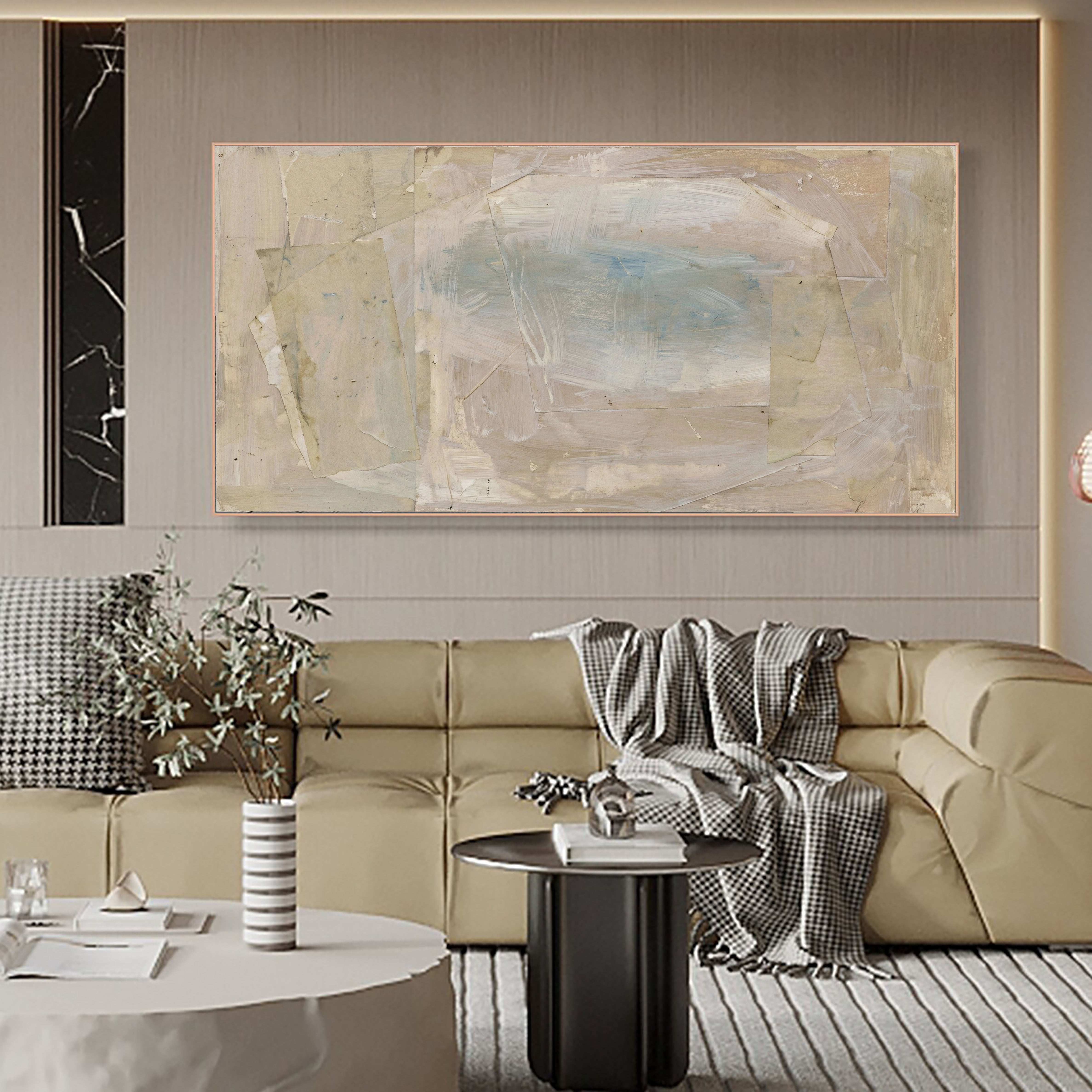 Layered Neutral Serenity | Soft Blue Hues