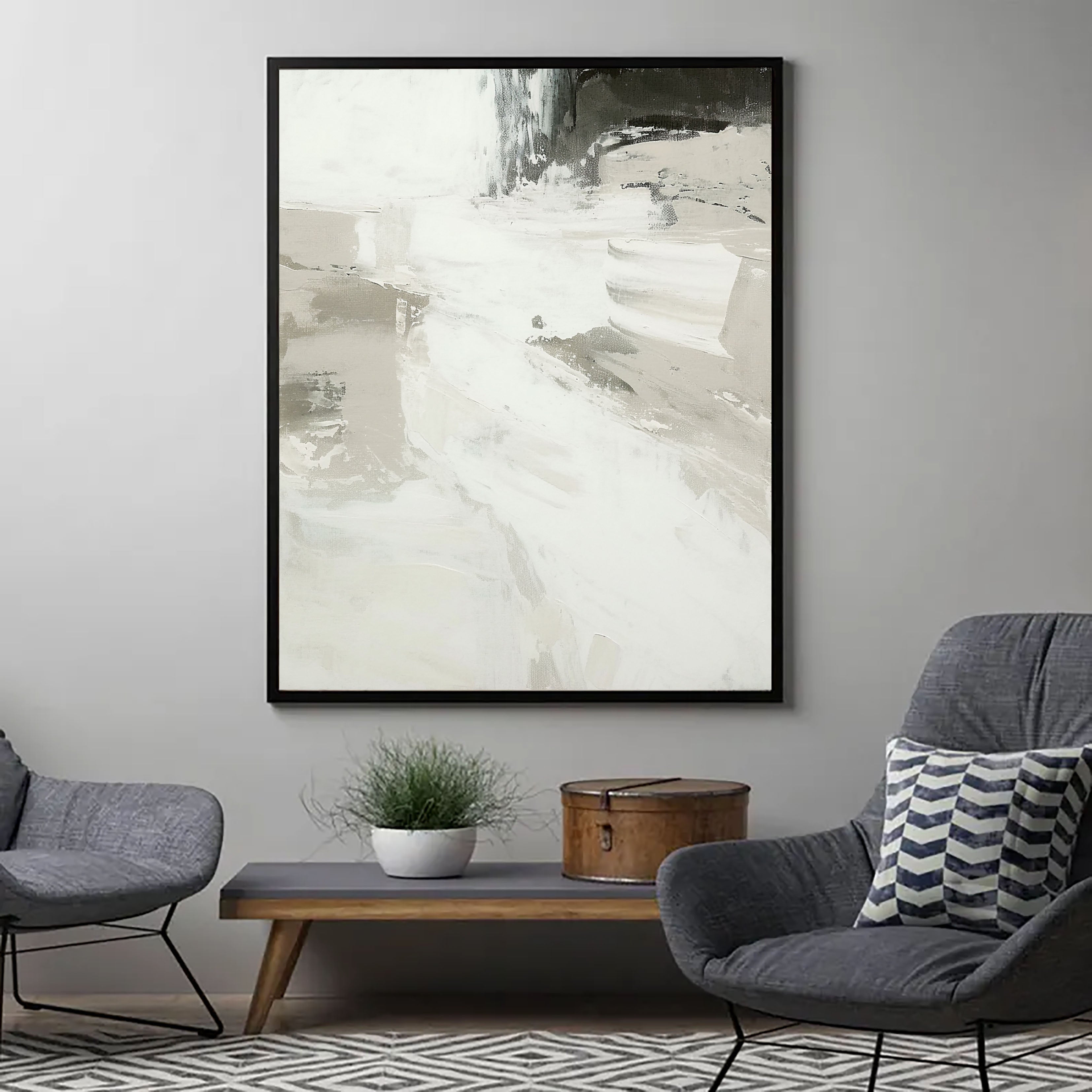 Textured Monochrome Grace | Gray Whisper