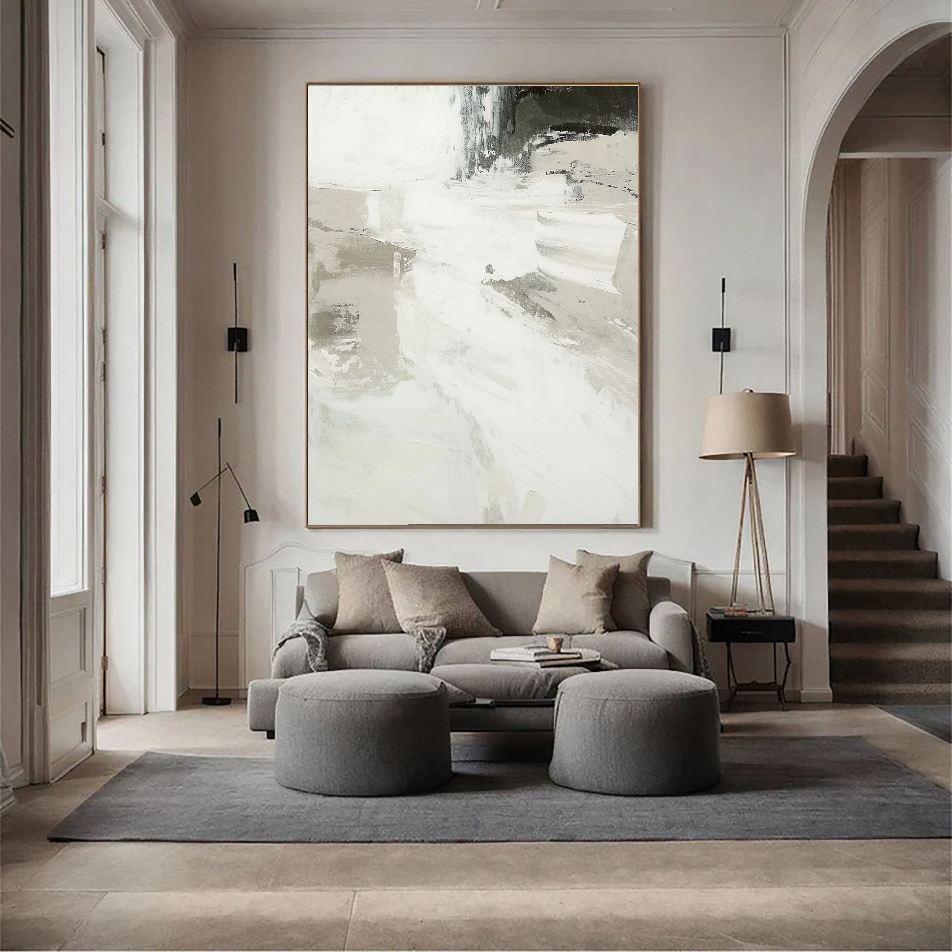 Textured Monochrome Grace | Gray Whisper