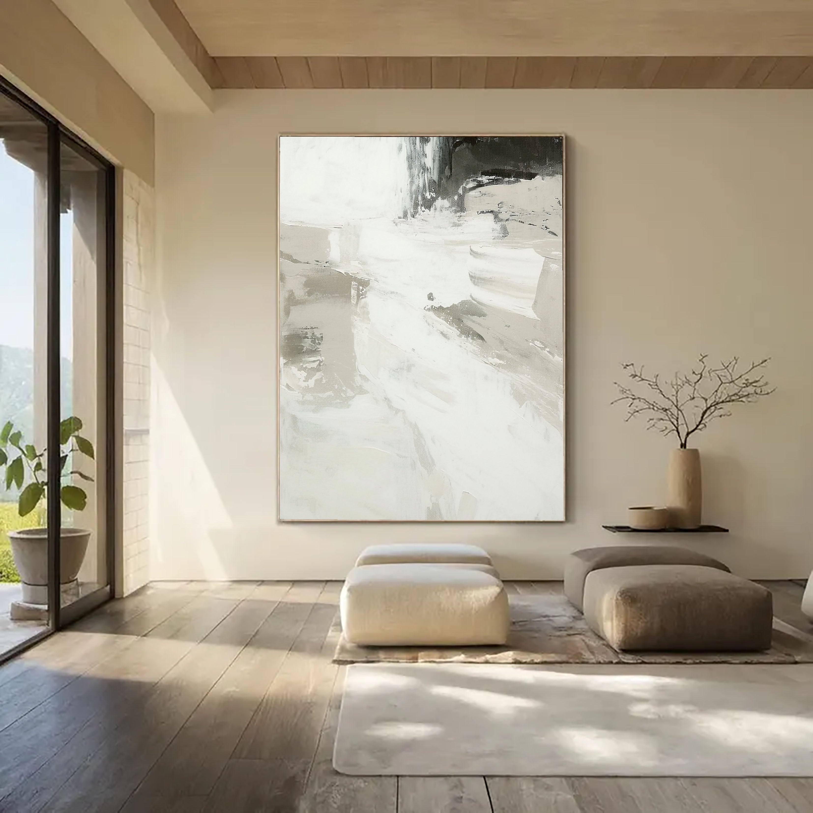 Textured Monochrome Grace | Gray Whisper