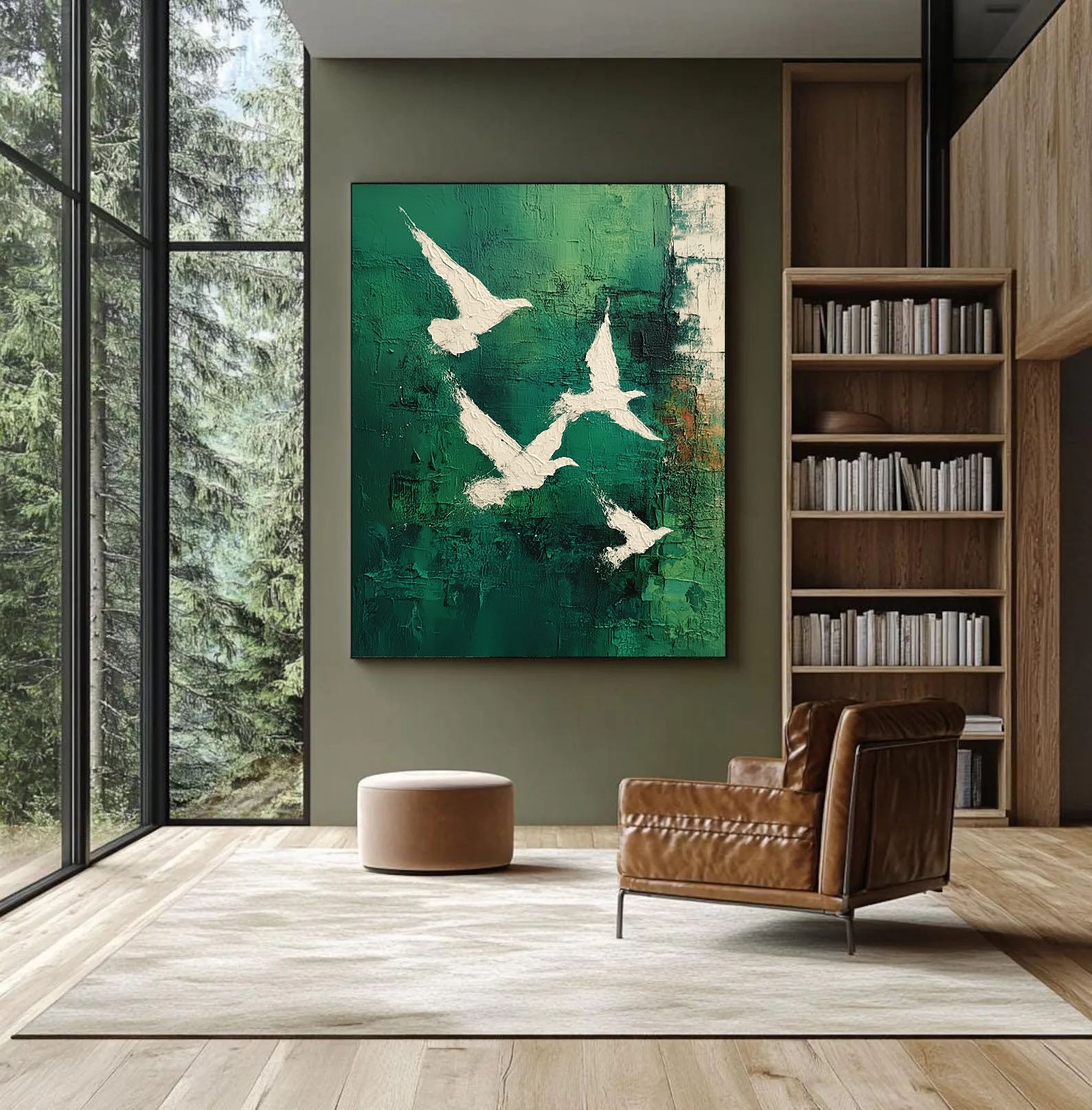 Soaring White Wings | Emerald Sky