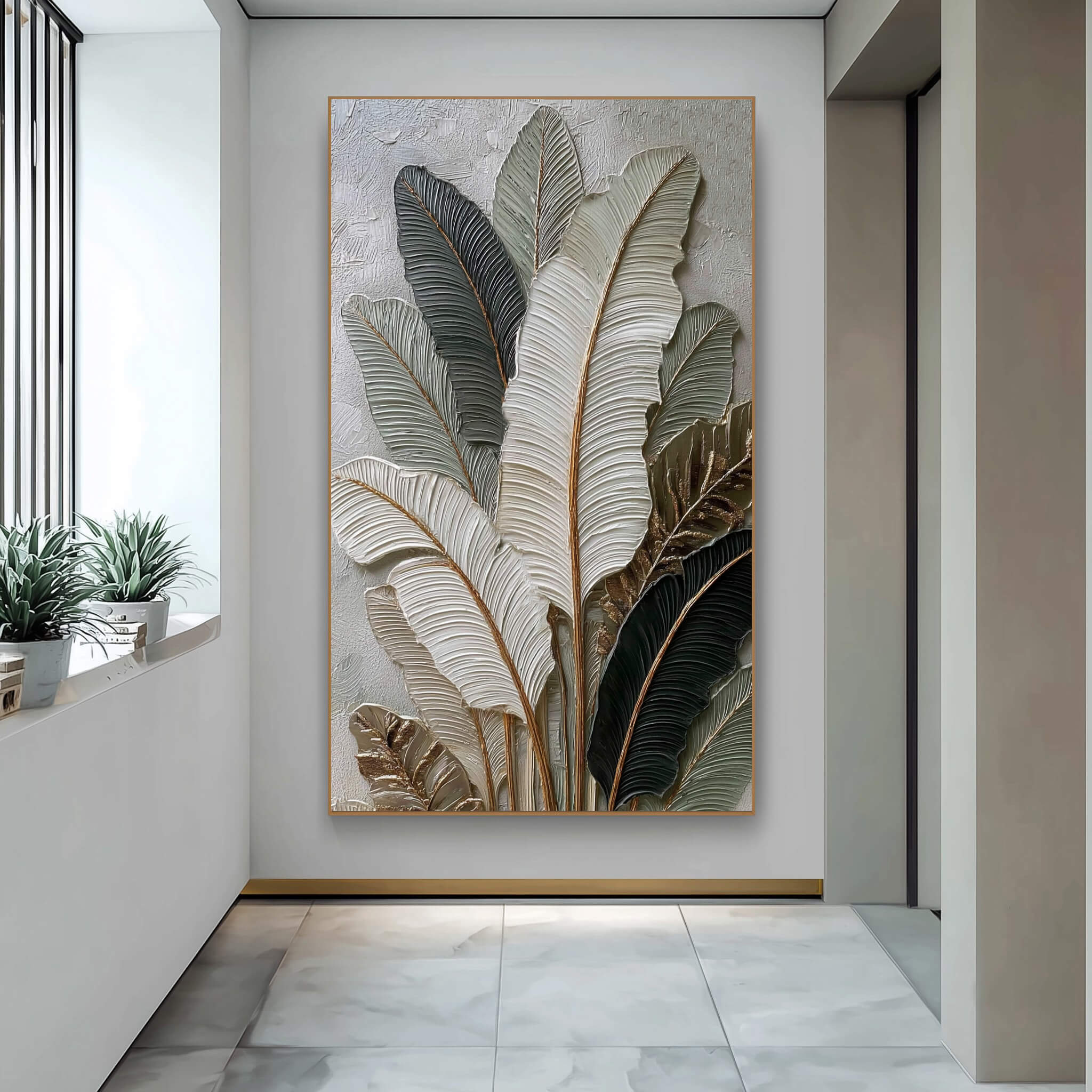 Impressionist Art | Gilded Leaf Relief