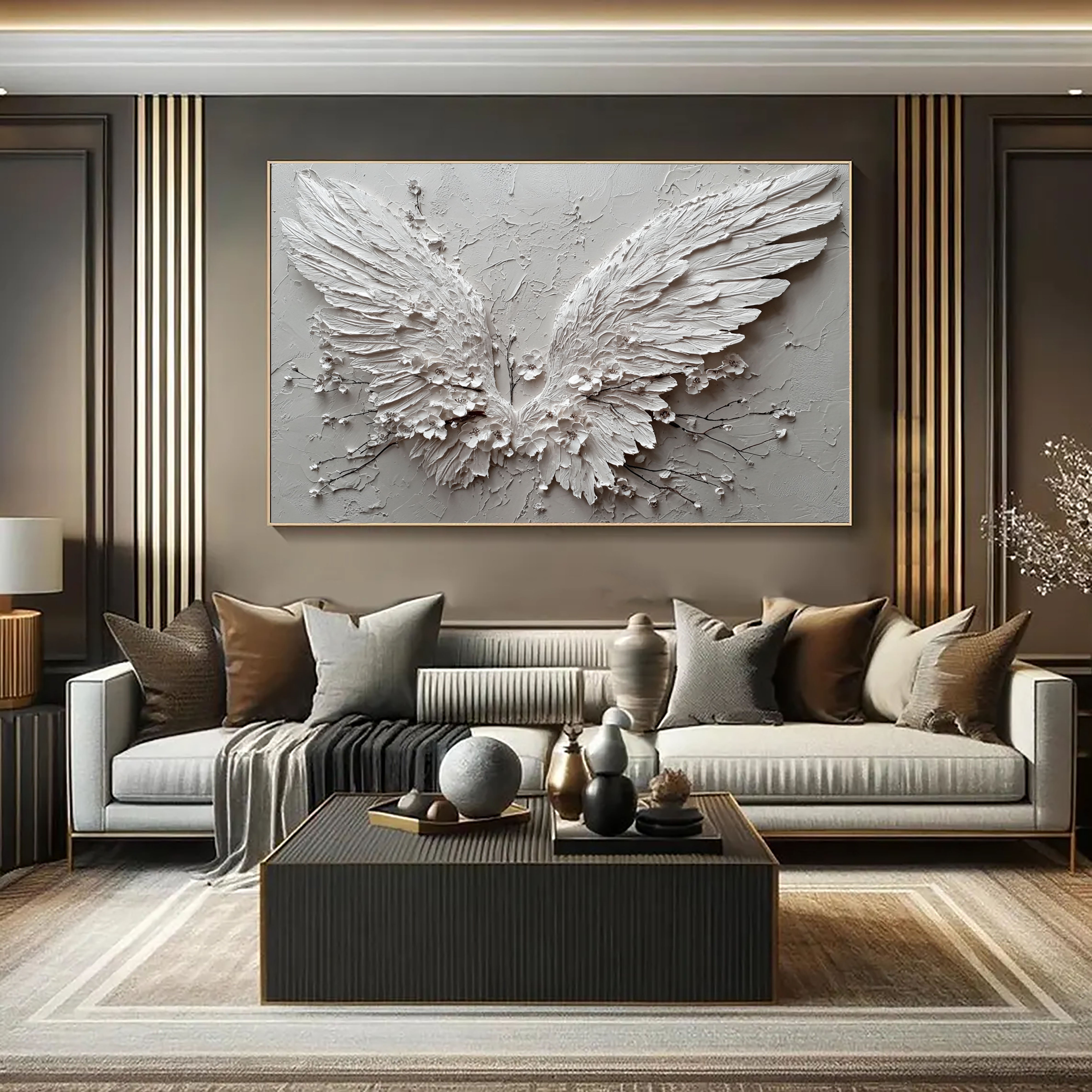 Textured Celestial Wings | Blossom Accents