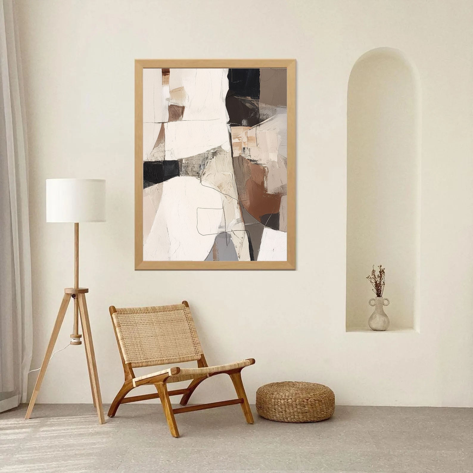 Textured Neutral Mosaic | Brown Gray