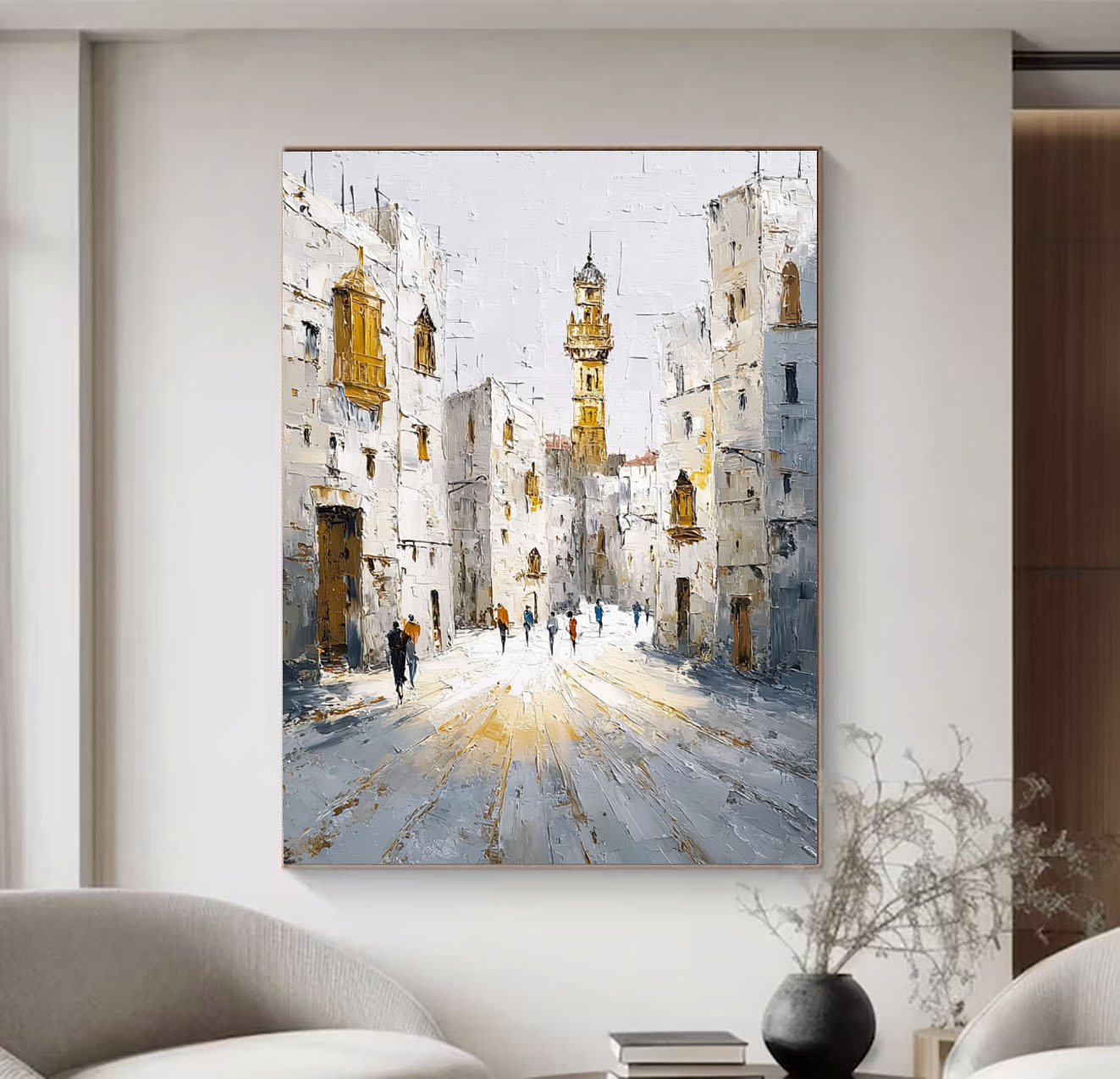 Sunlit Medina Walk | Golden Tower