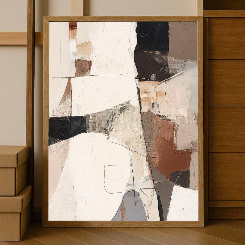 Textured Neutral Mosaic | Brown Gray