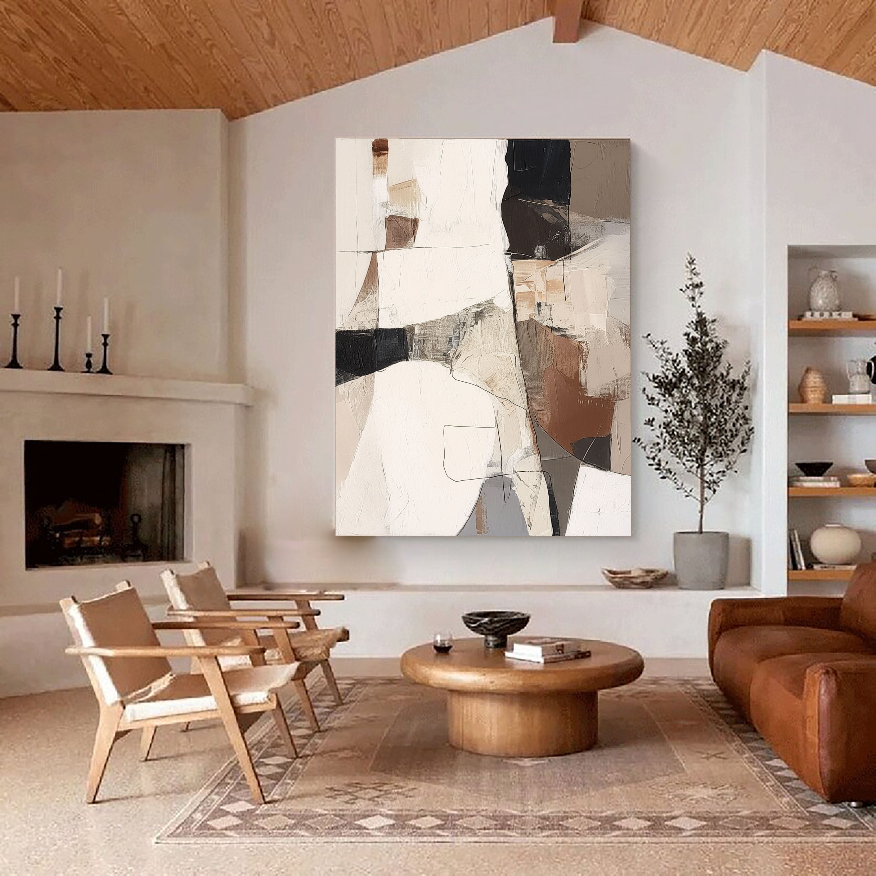 Textured Neutral Mosaic | Brown Gray