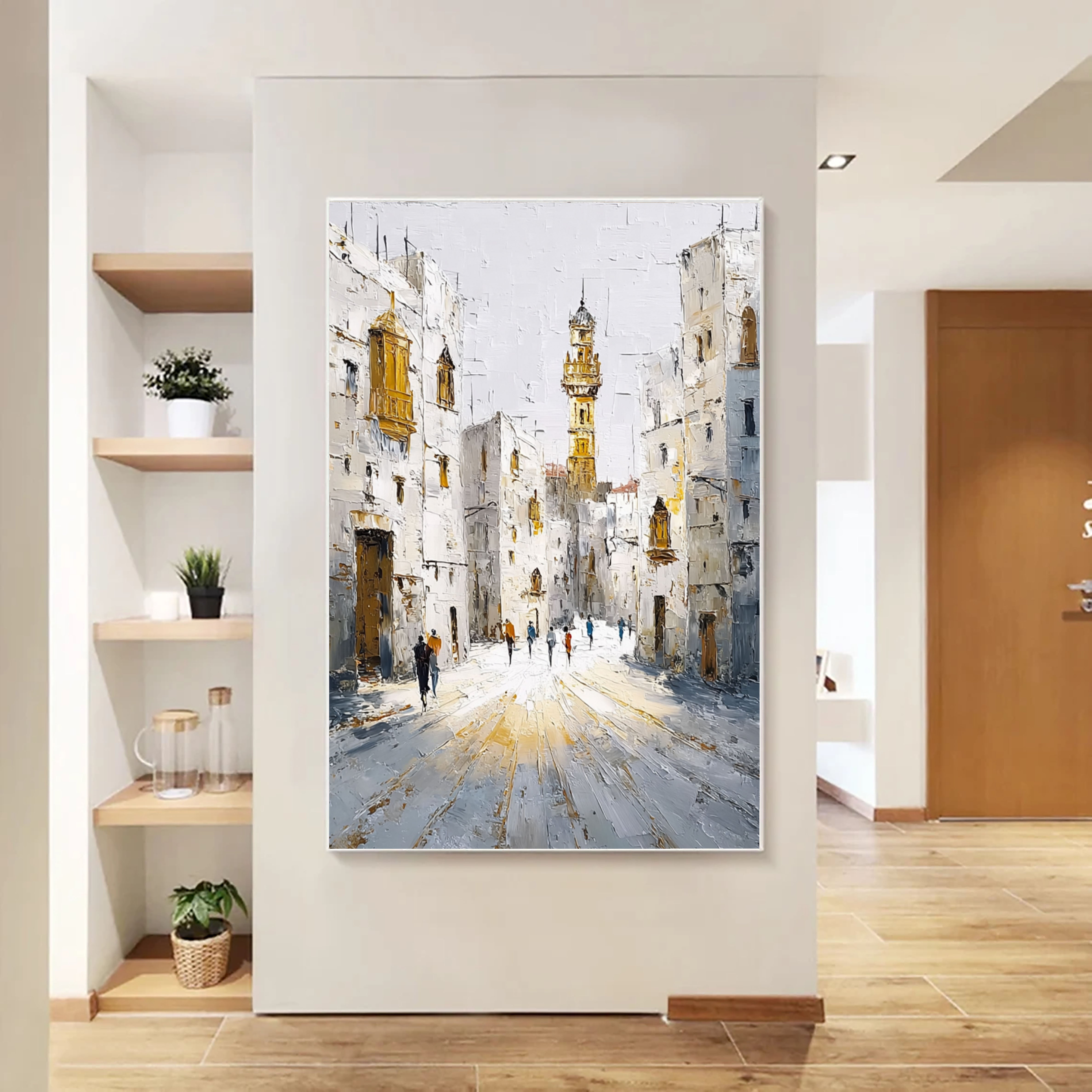 Sunlit Medina Walk | Golden Tower