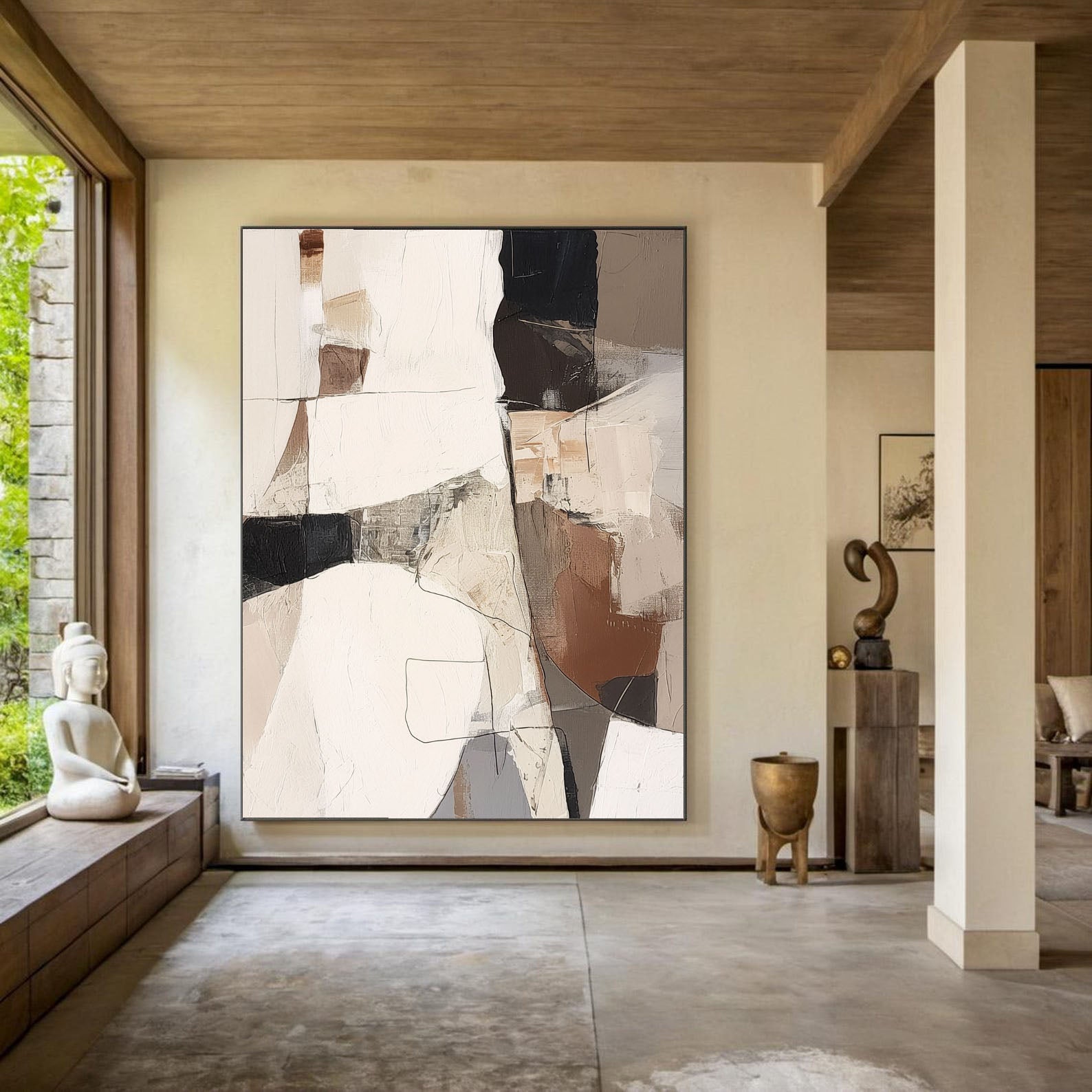 Textured Neutral Mosaic | Brown Gray