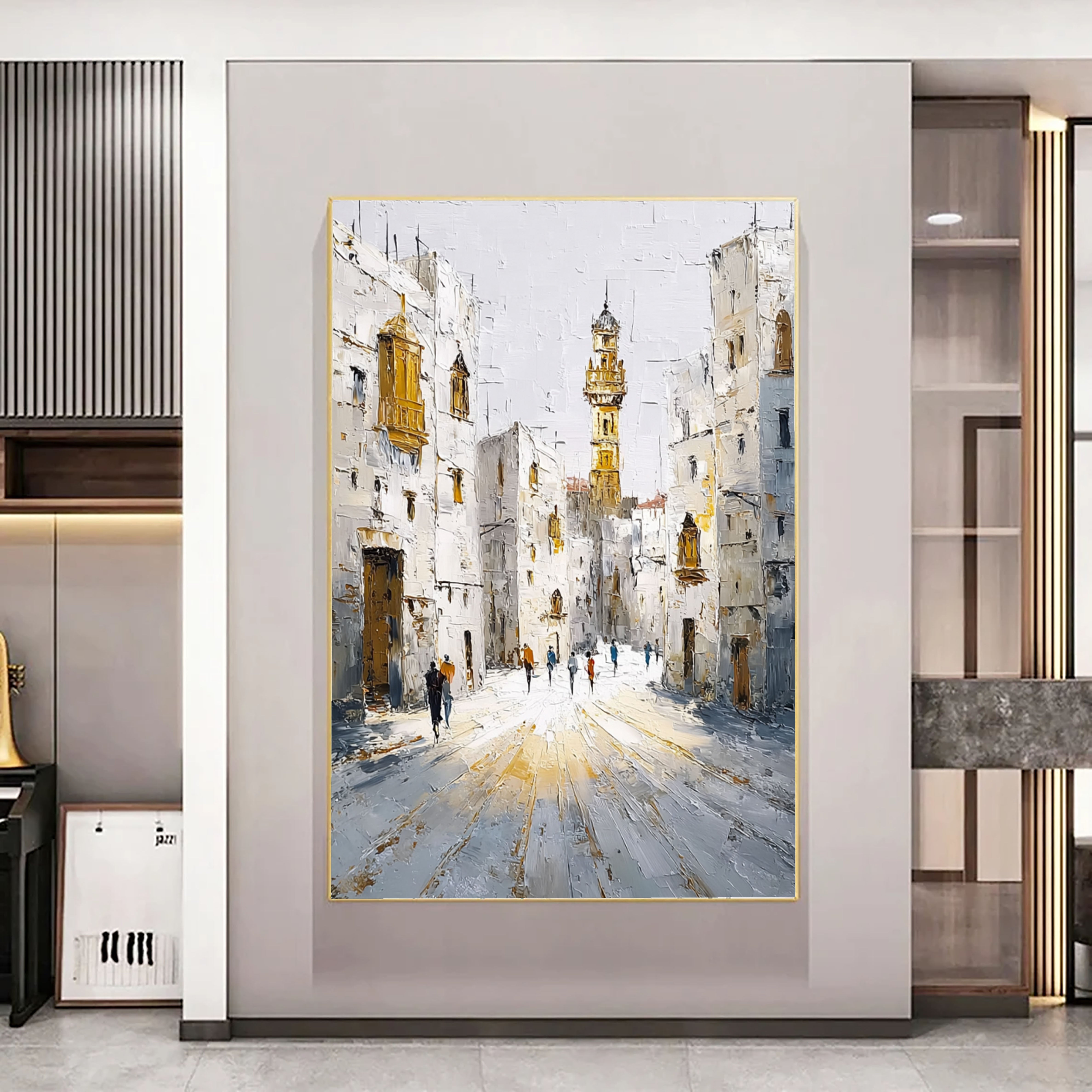 Sunlit Medina Walk | Golden Tower