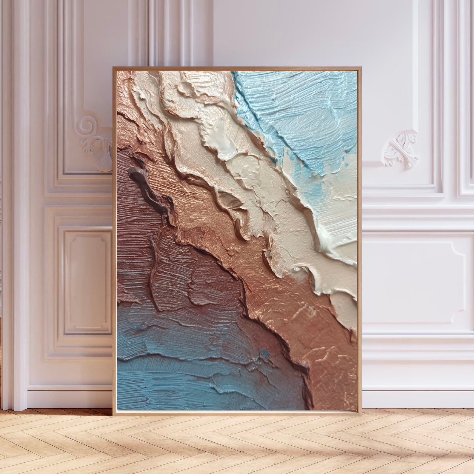 Textured Bronze Blends | Pale Blue