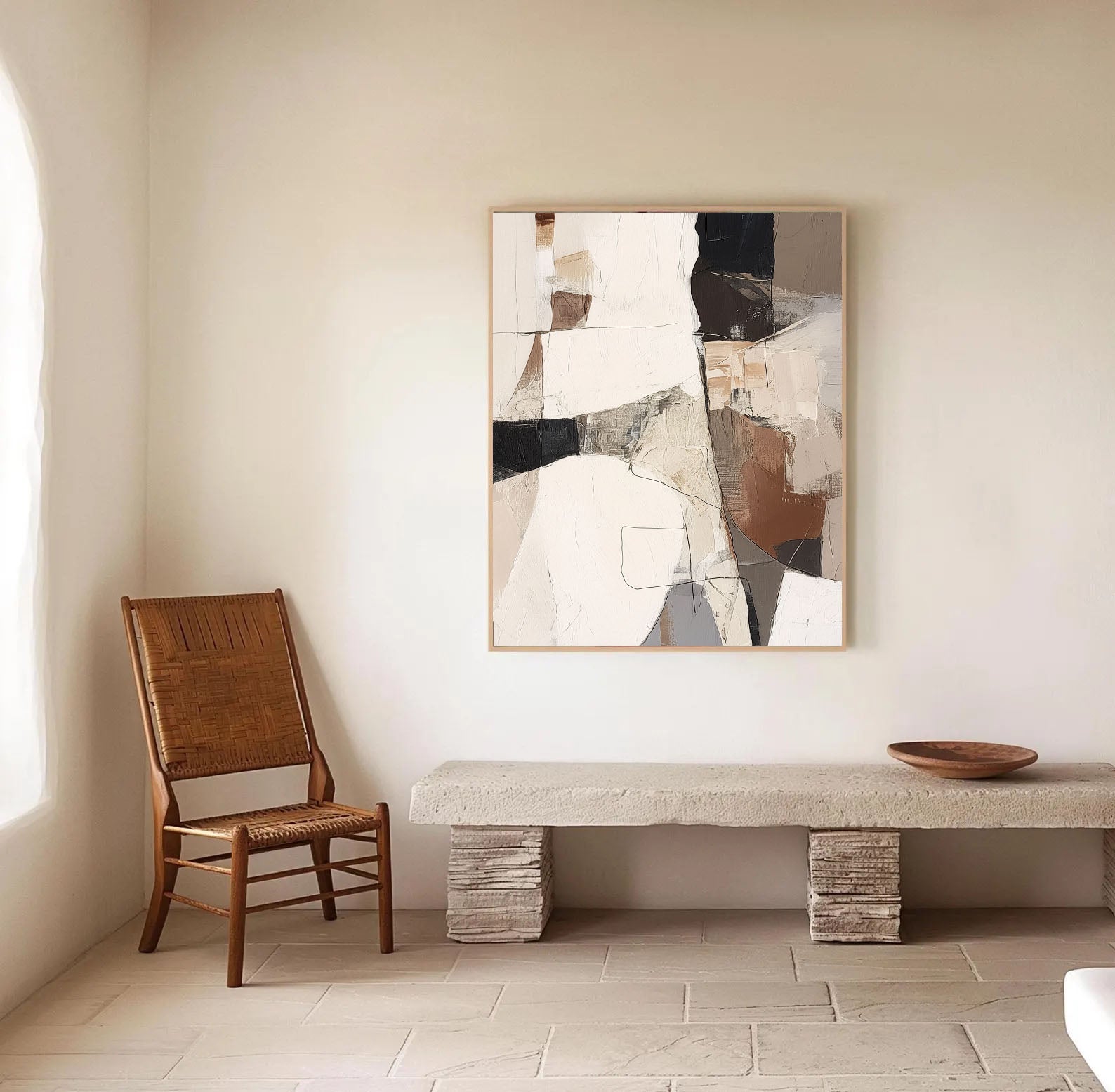 Textured Neutral Mosaic | Brown Gray