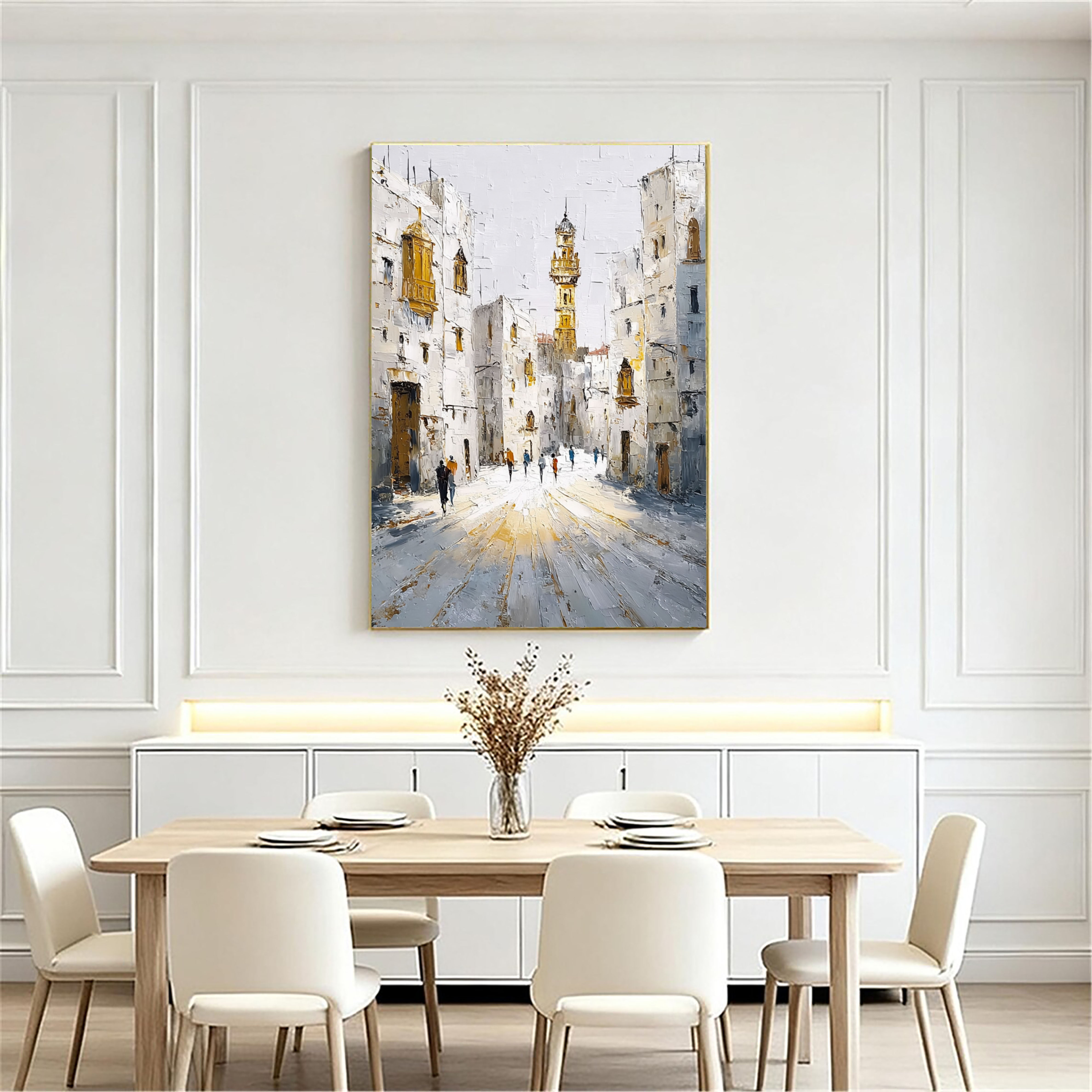 Sunlit Medina Walk | Golden Tower