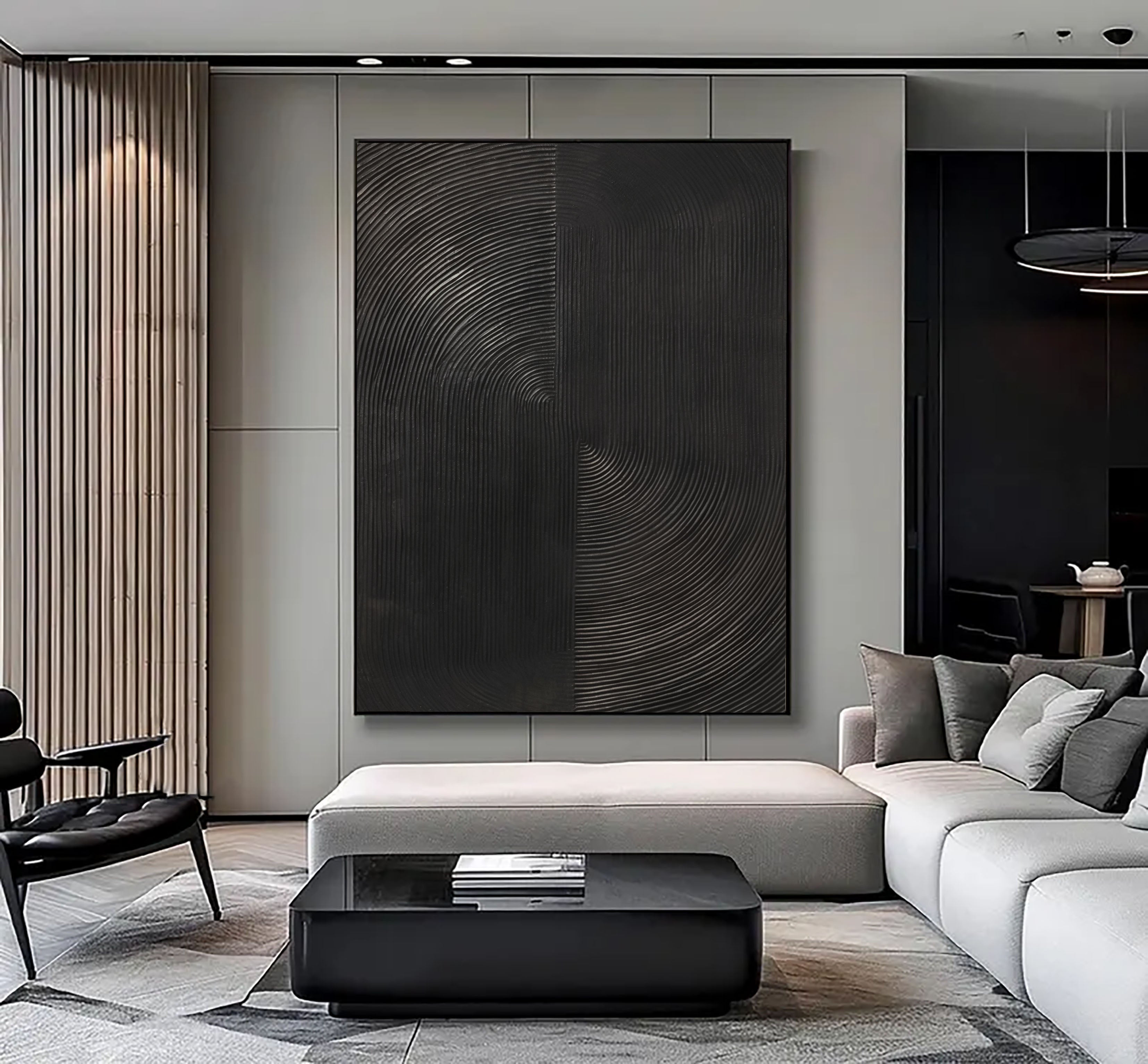 Textured Black Rhythm | Minimalist Wave