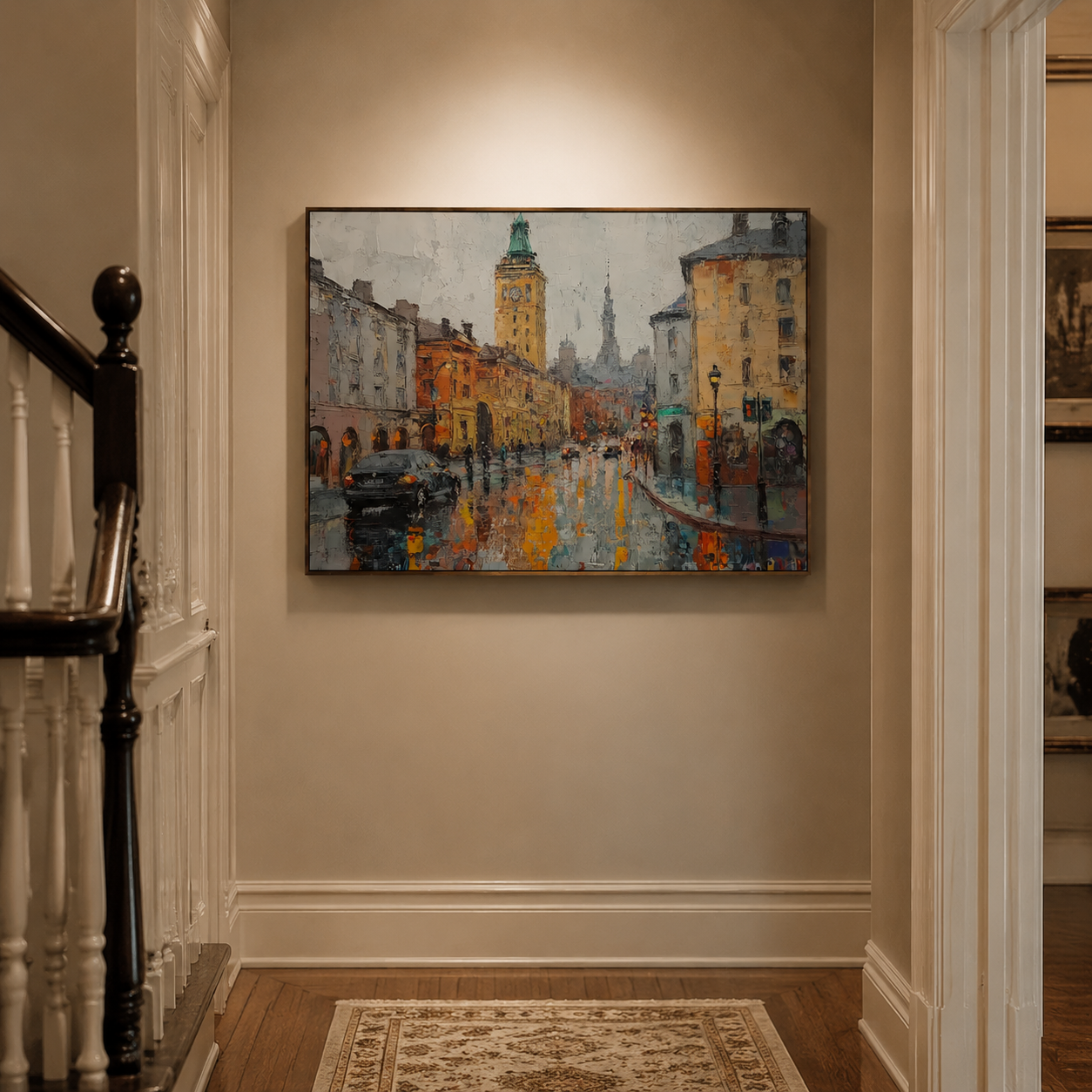 Impressionist Art | Wet Street Glow