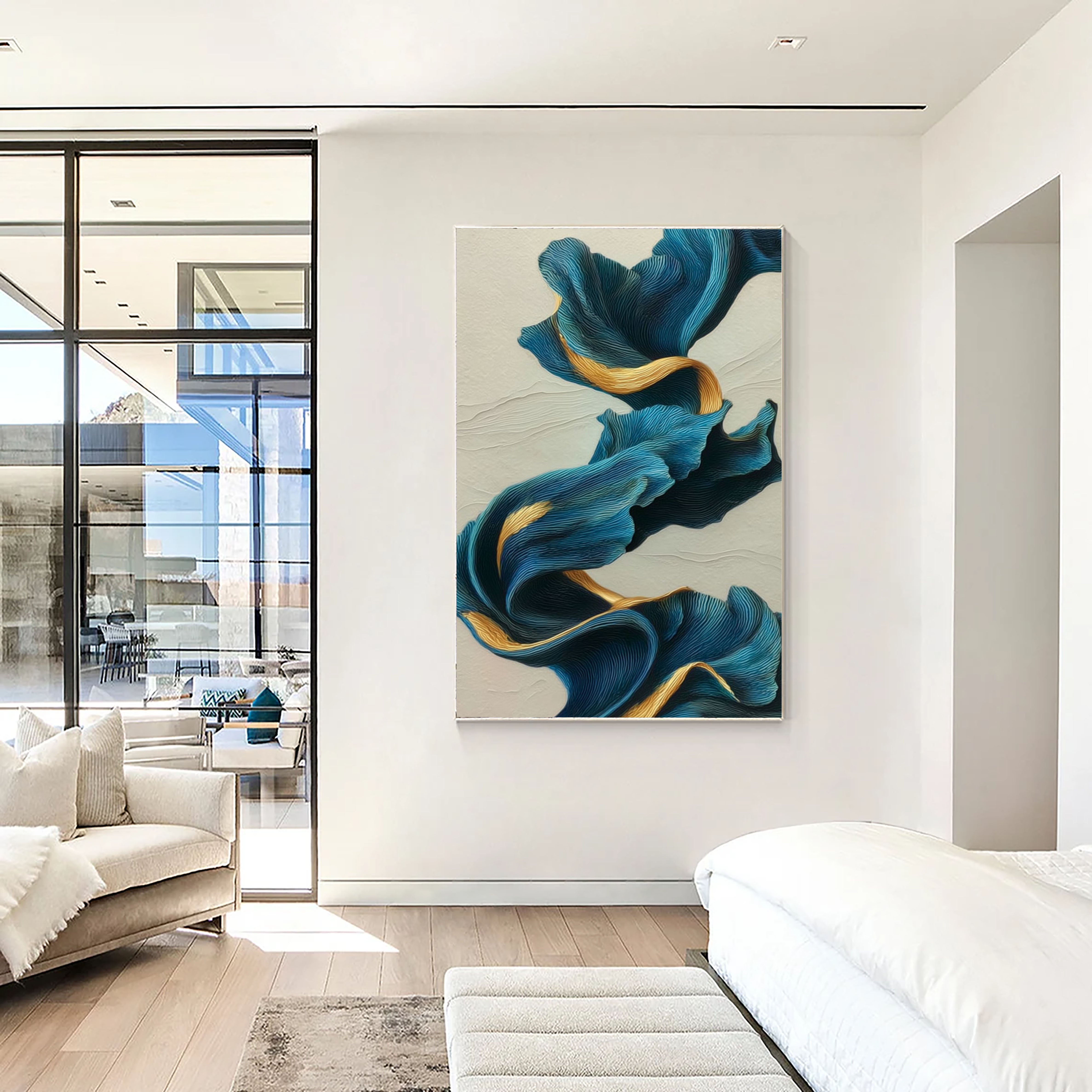 Fluid Silk Motion | Blue & Gold