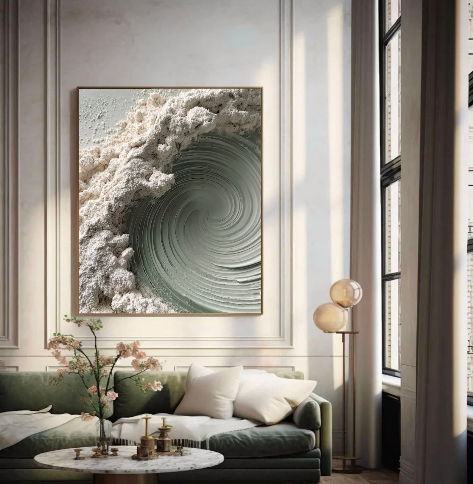 Textured Pale Swirls | White Drift