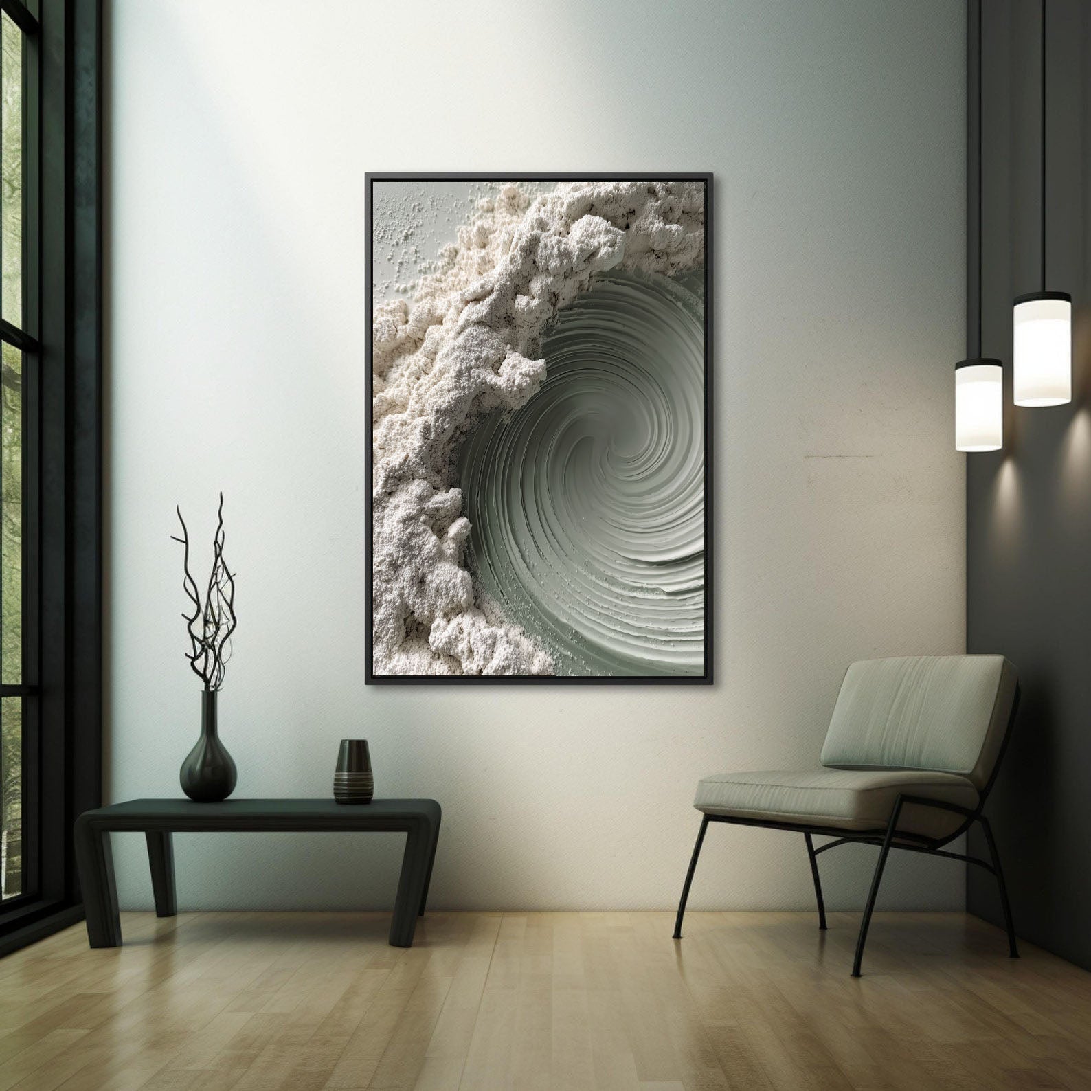 Textured Pale Swirls | White Drift