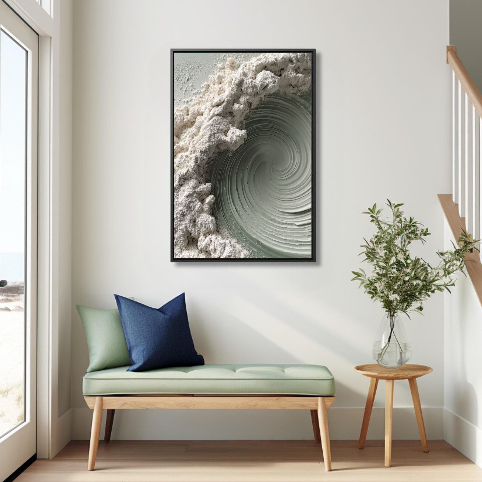 Textured Pale Swirls | White Drift