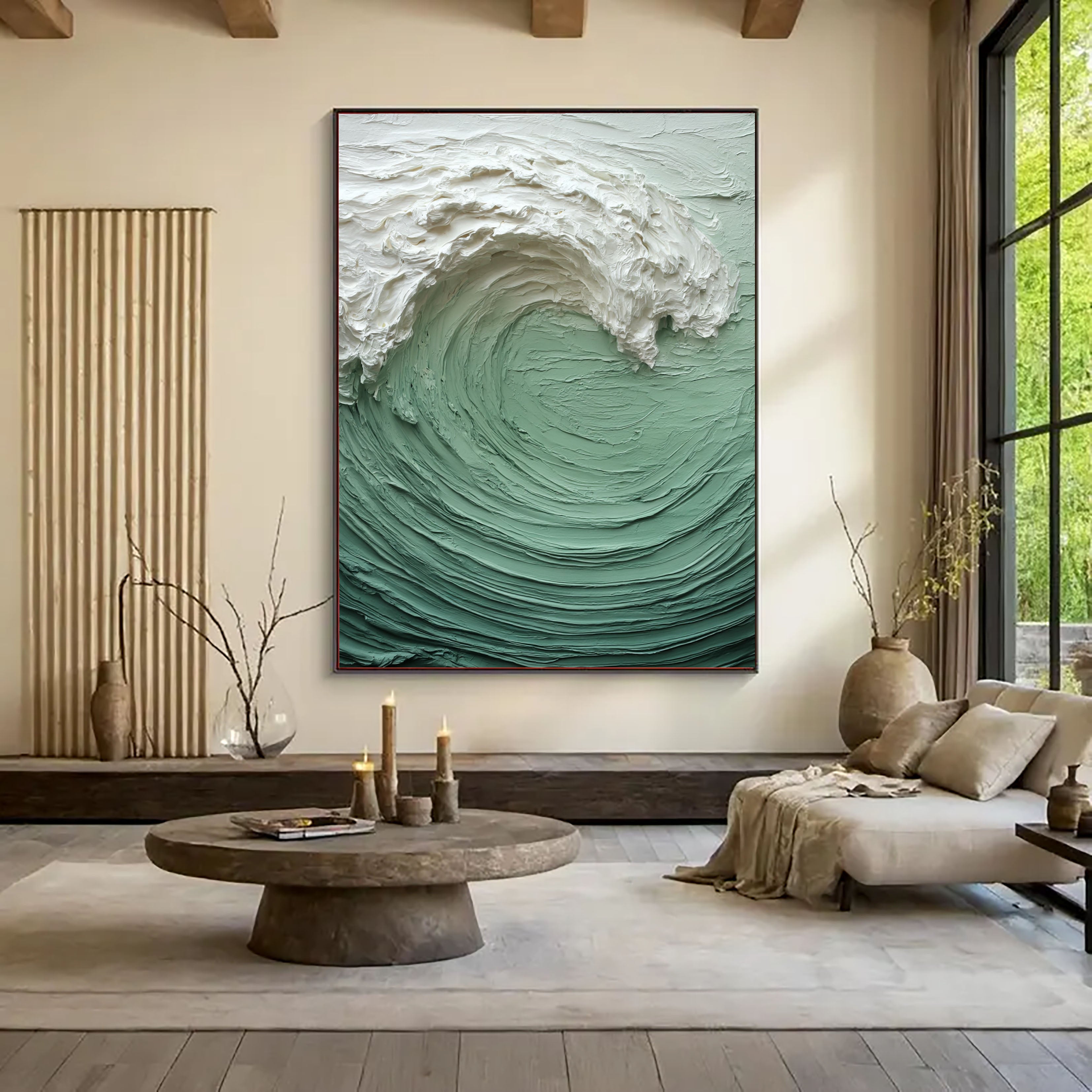 Textured Seafoam Swell | Mint Crests