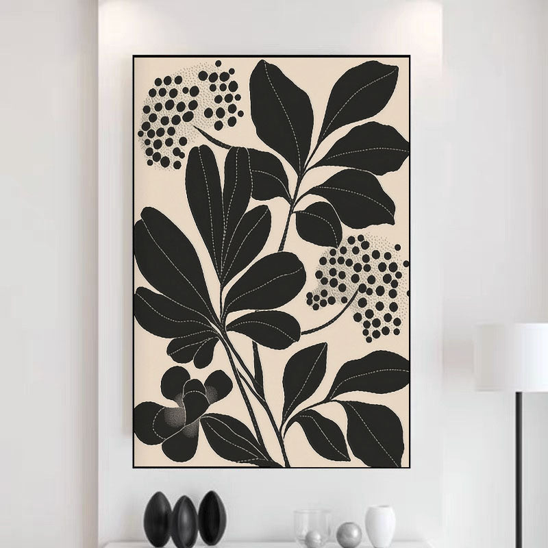 Graphic Foliage Chic | Black Bloom