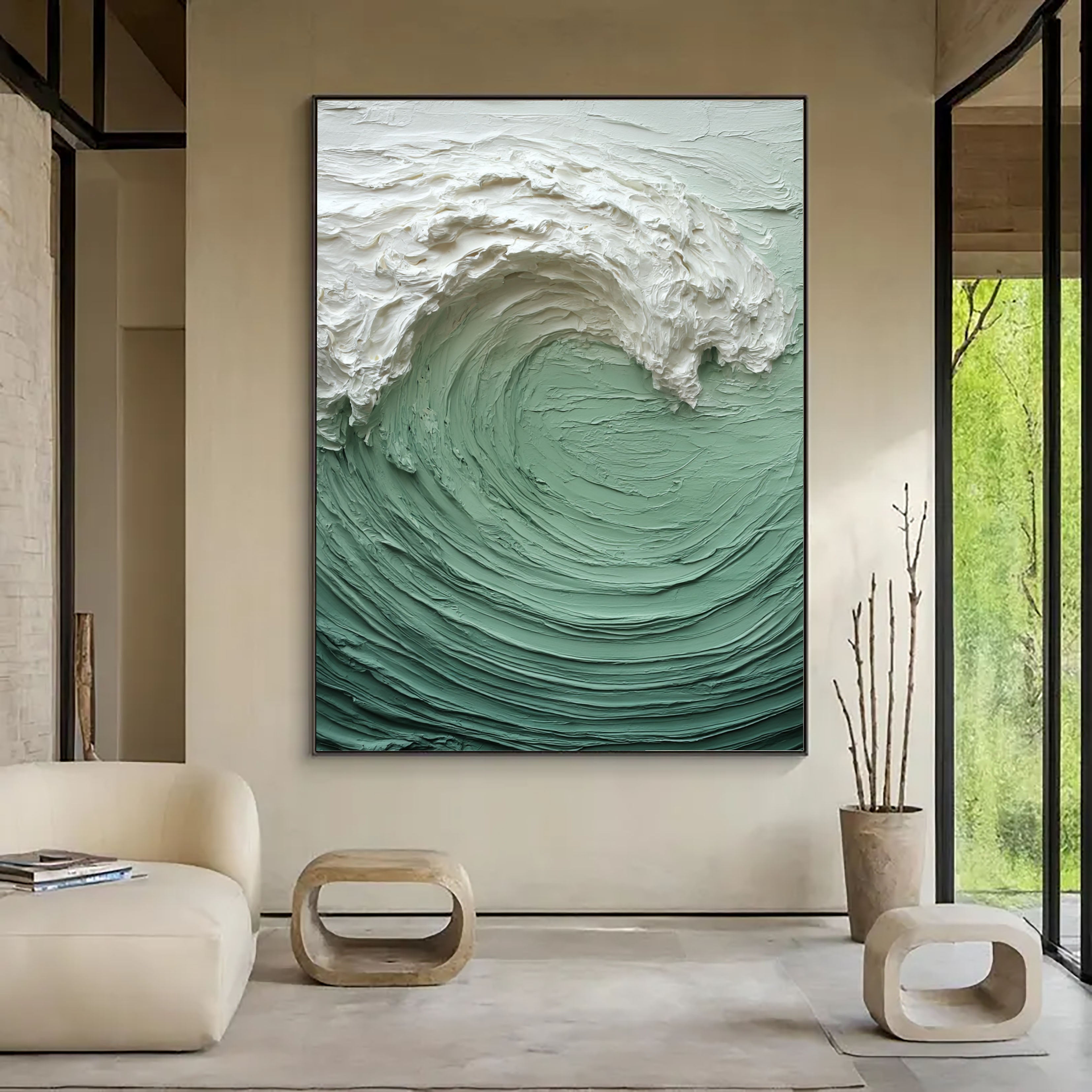 Textured Seafoam Swell | Mint Crests