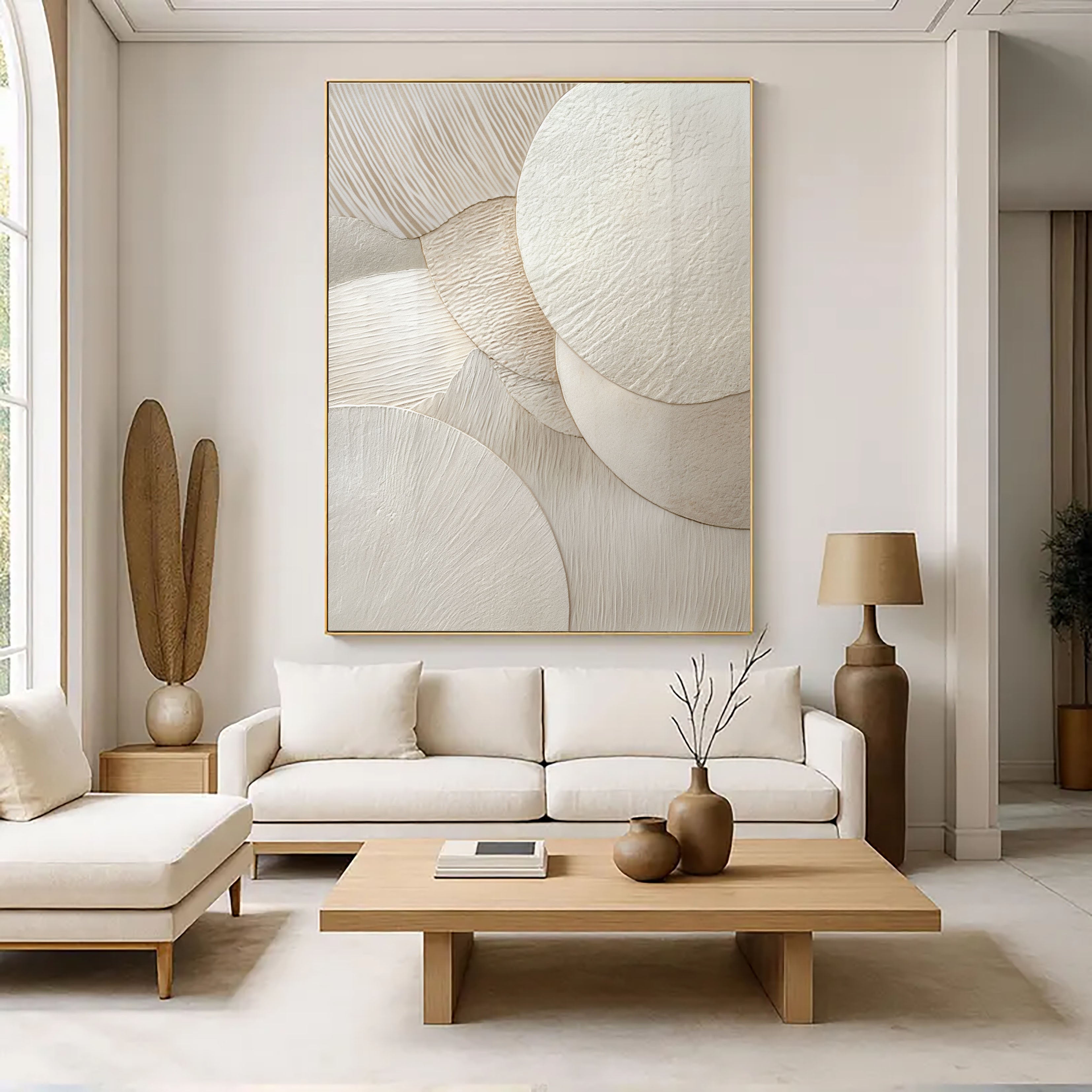 Textured Circular Elegance | Ivory Layer