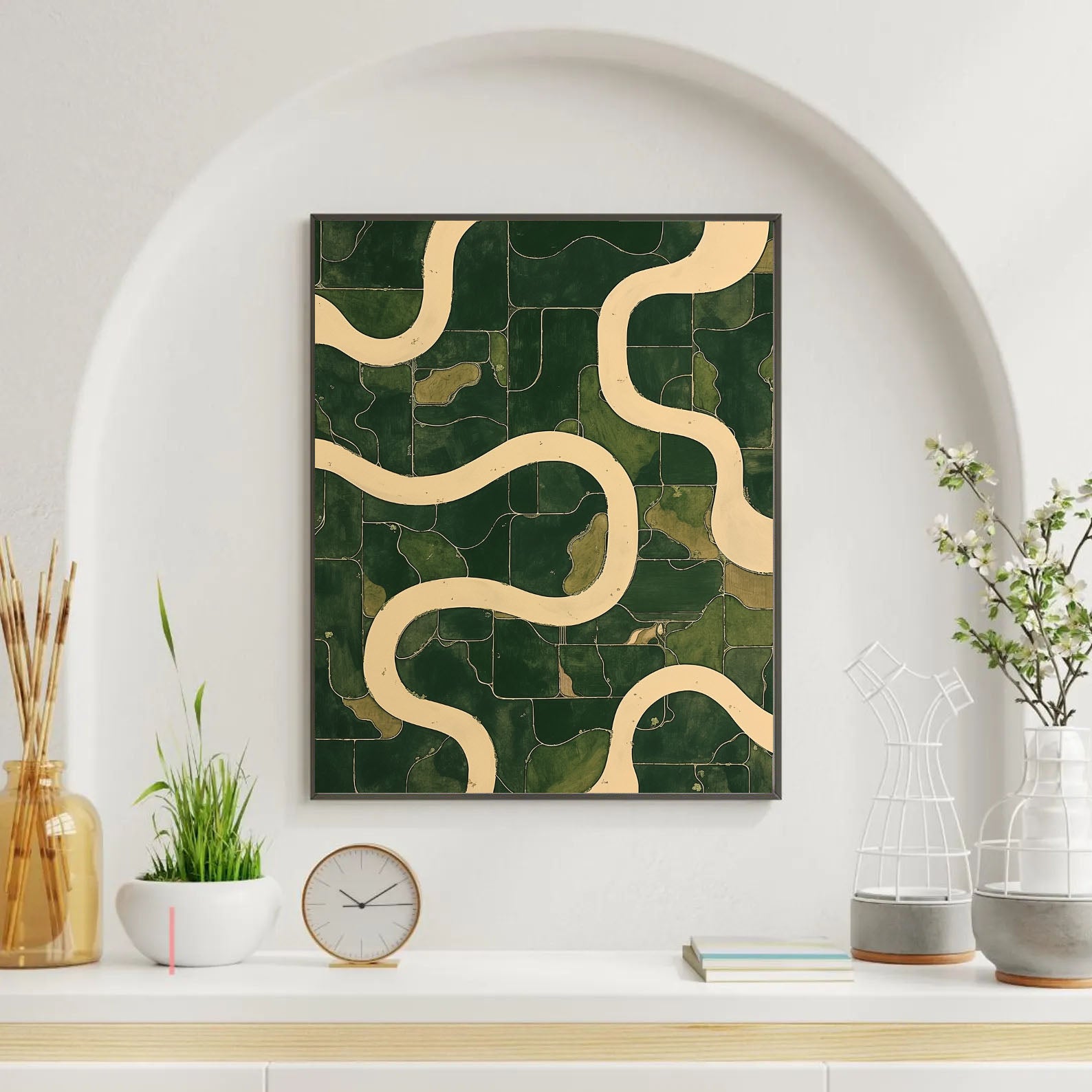 Curved Terrain Chic | Green Flow