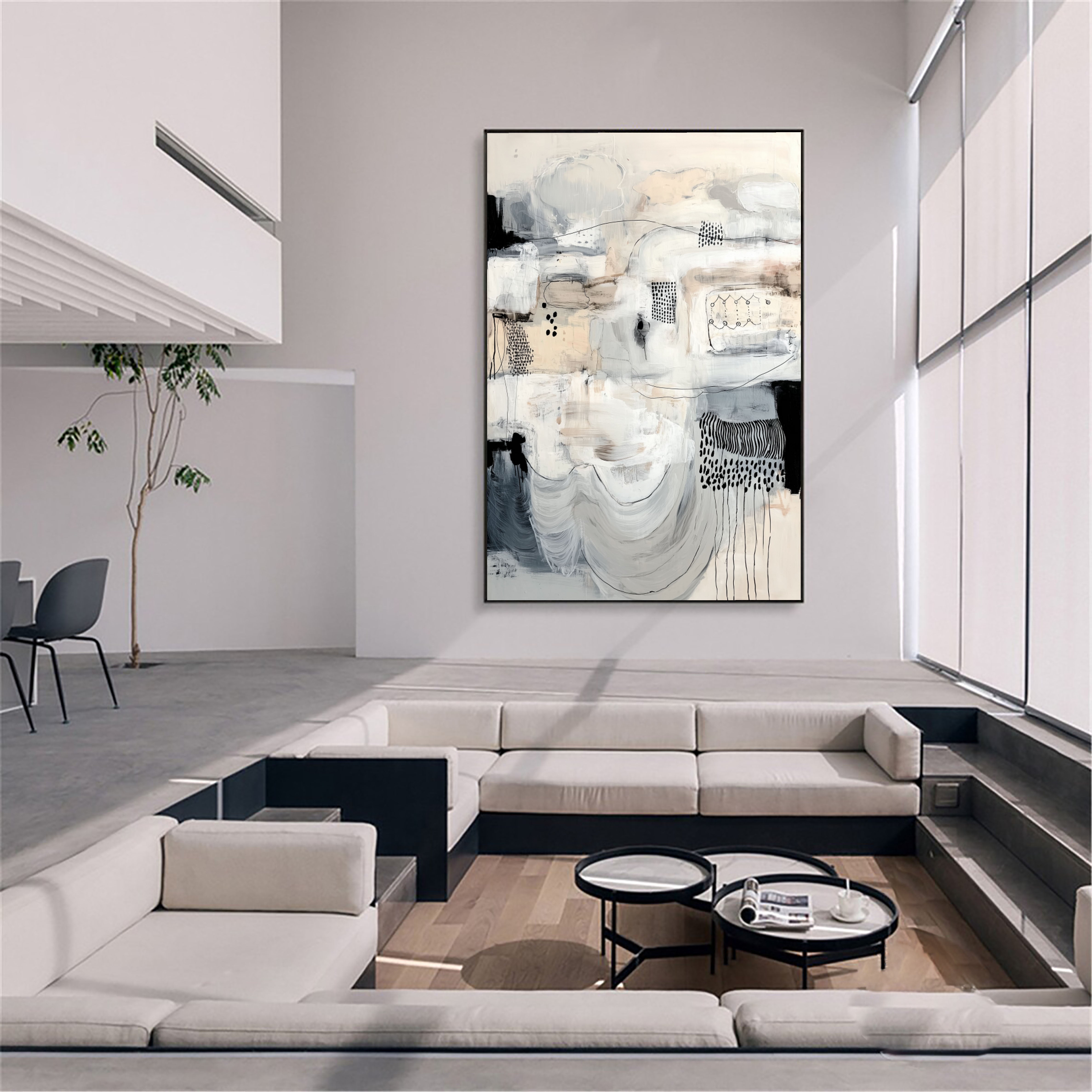 Fluid Abstract Rhythm | Neutral Grey