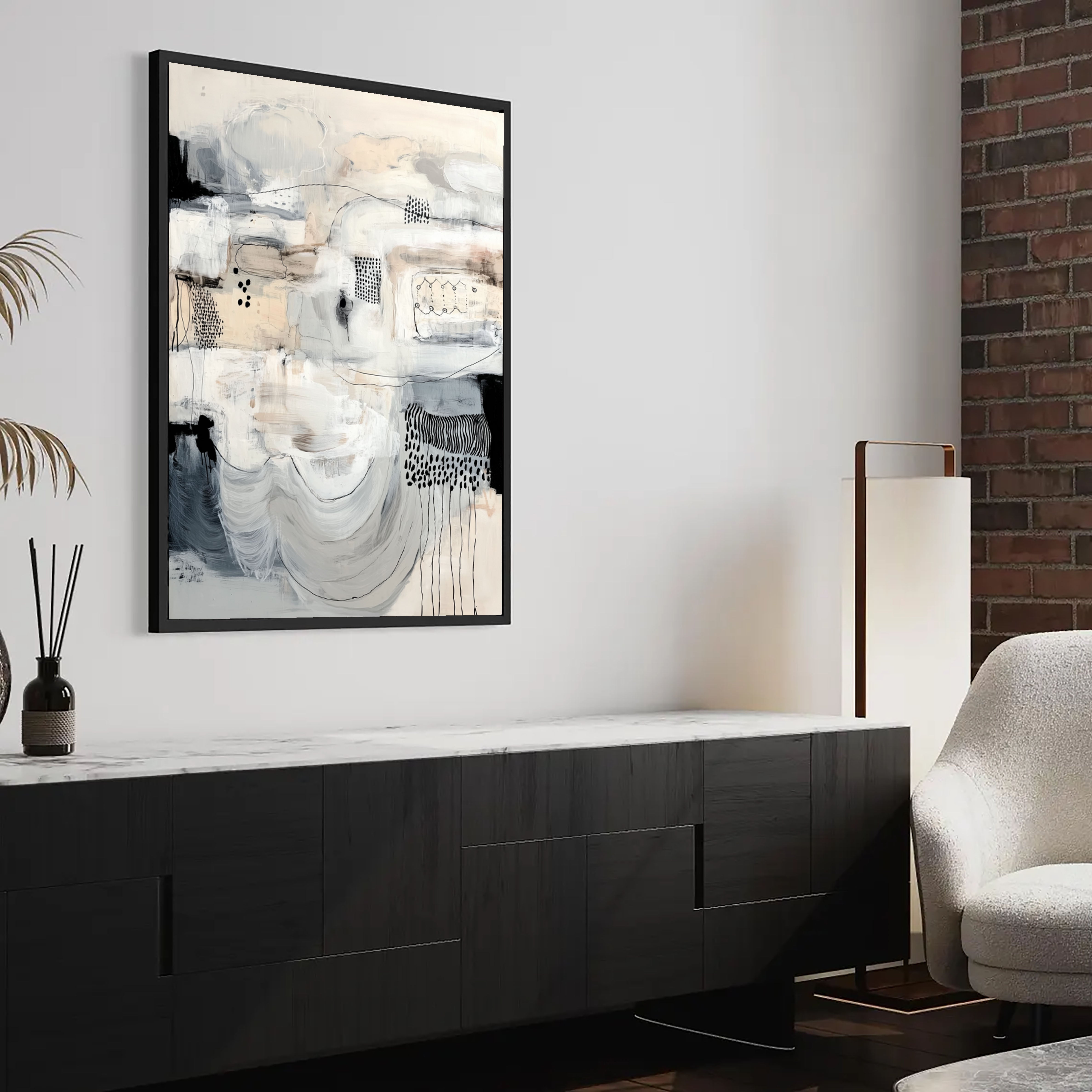 Fluid Abstract Rhythm | Neutral Grey