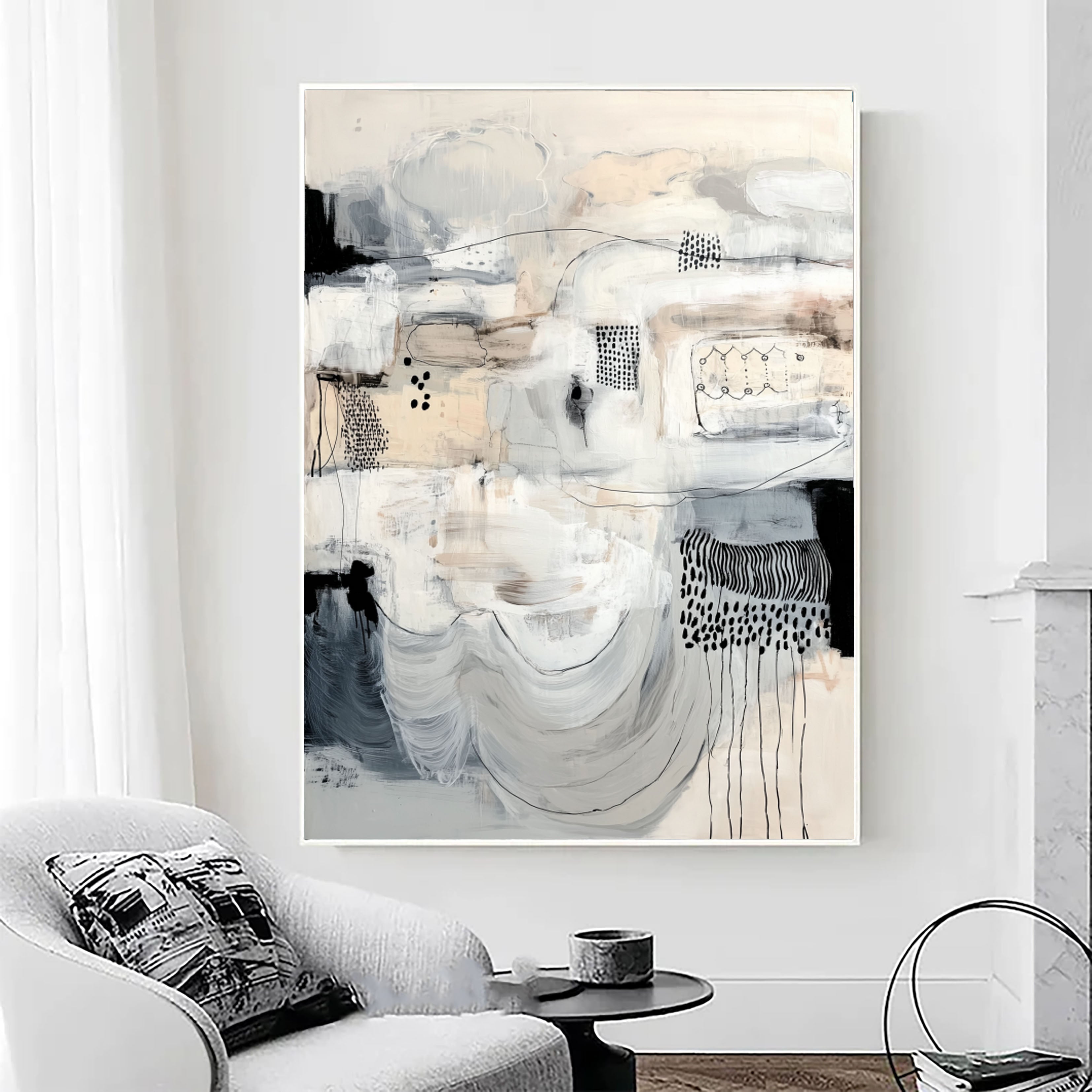 Fluid Abstract Rhythm | Neutral Grey