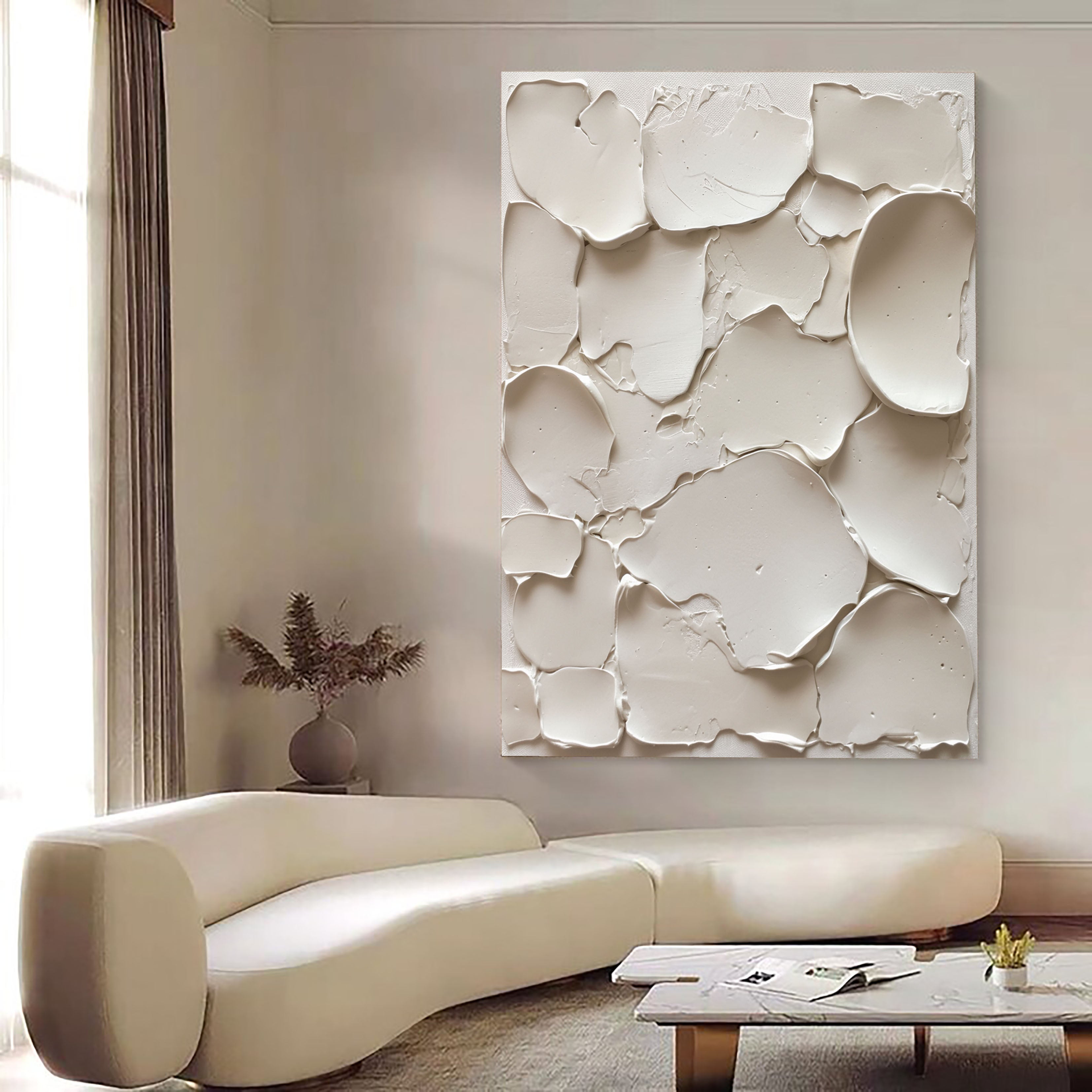 Textured Abstract Opulence | Cream Panache