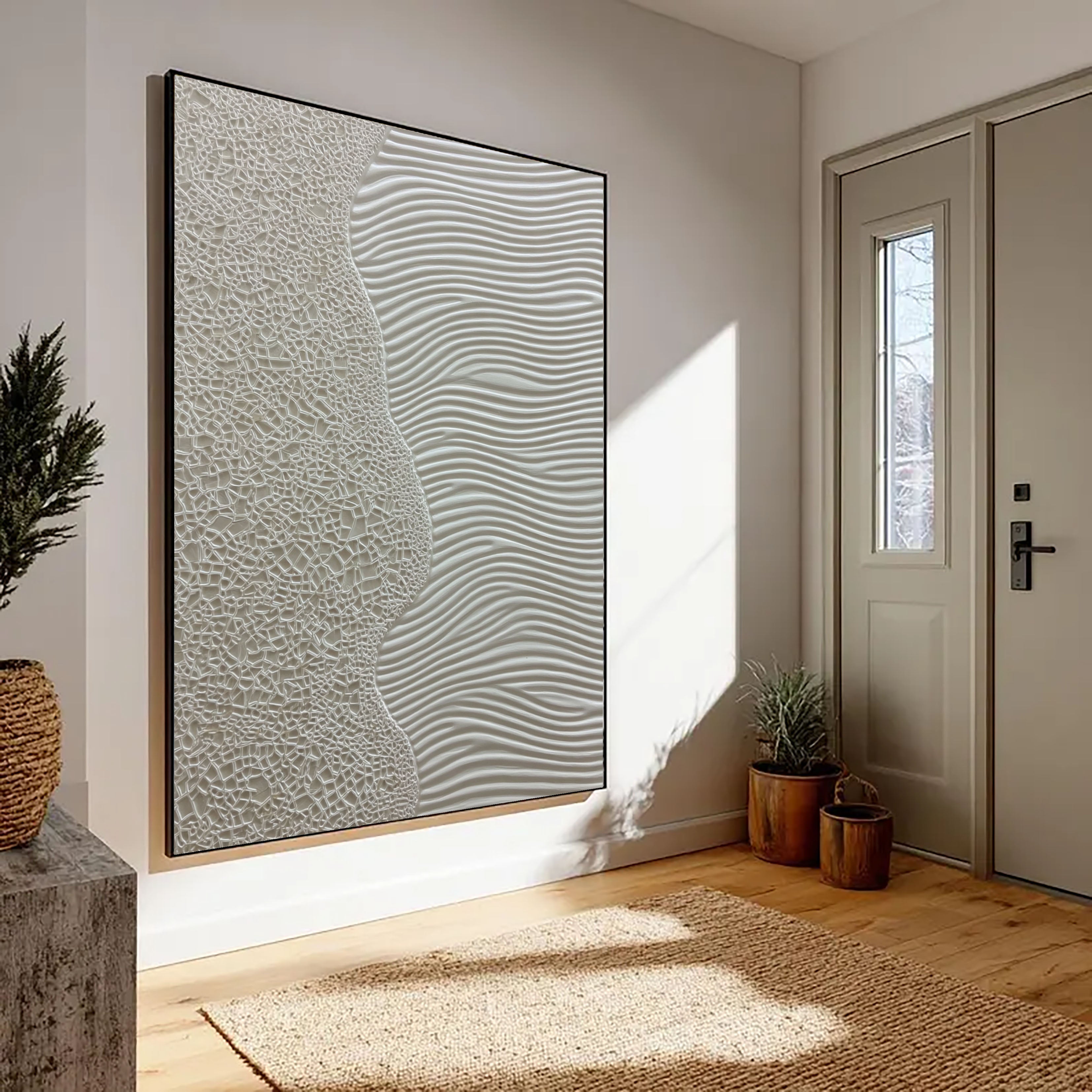 Textured Mesh Ripples | Ivory Hues