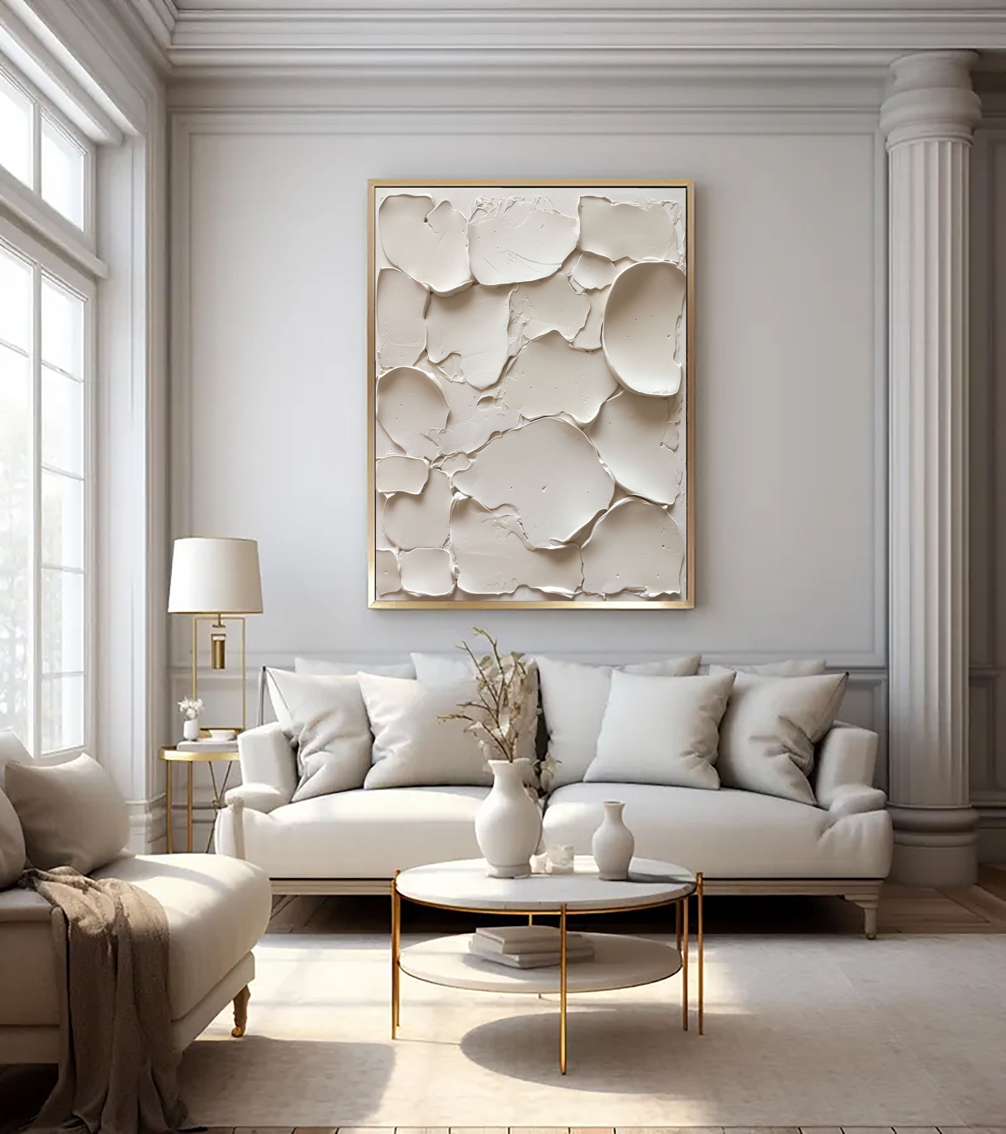Textured Abstract Opulence | Cream Panache