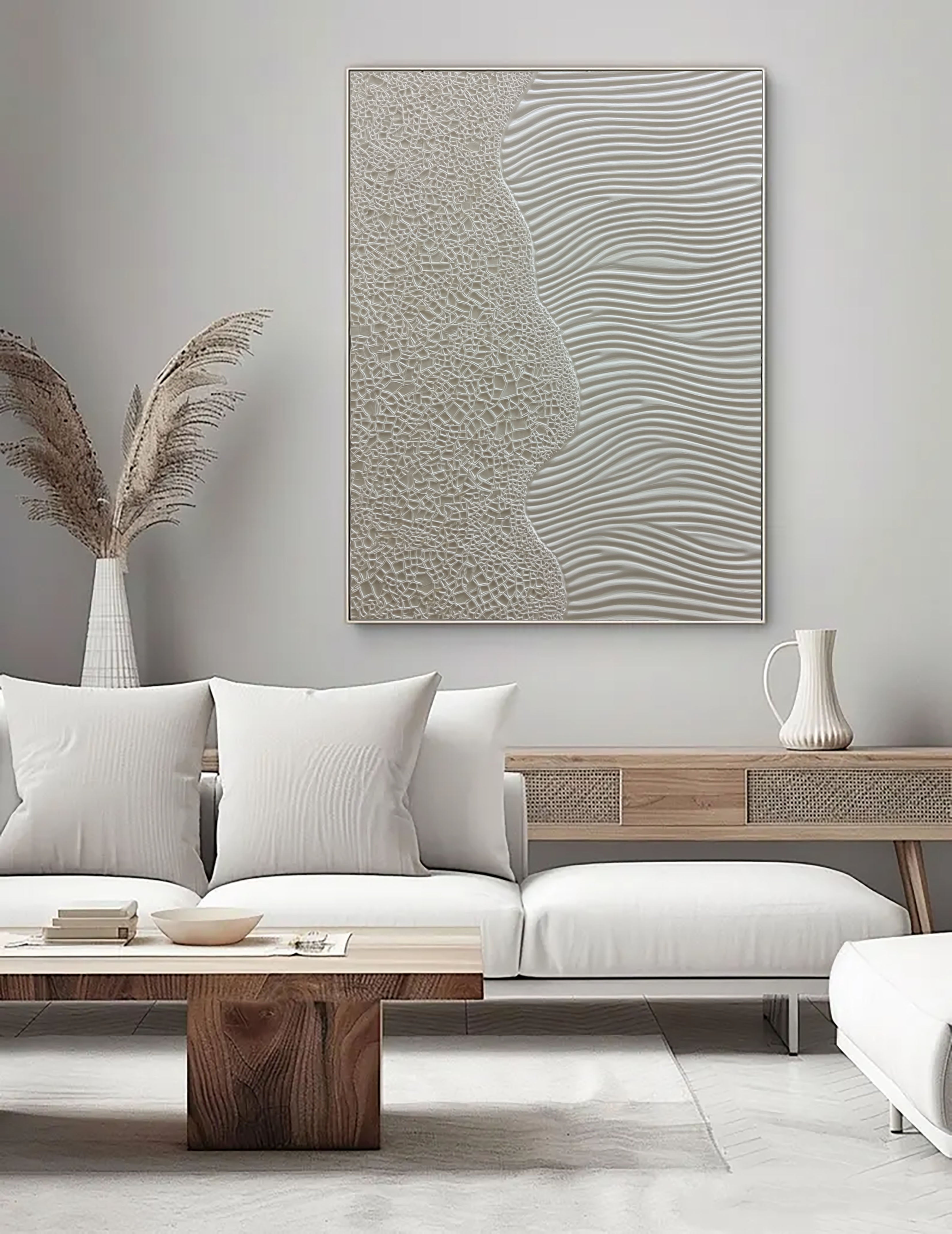 Textured Mesh Ripples | Ivory Hues