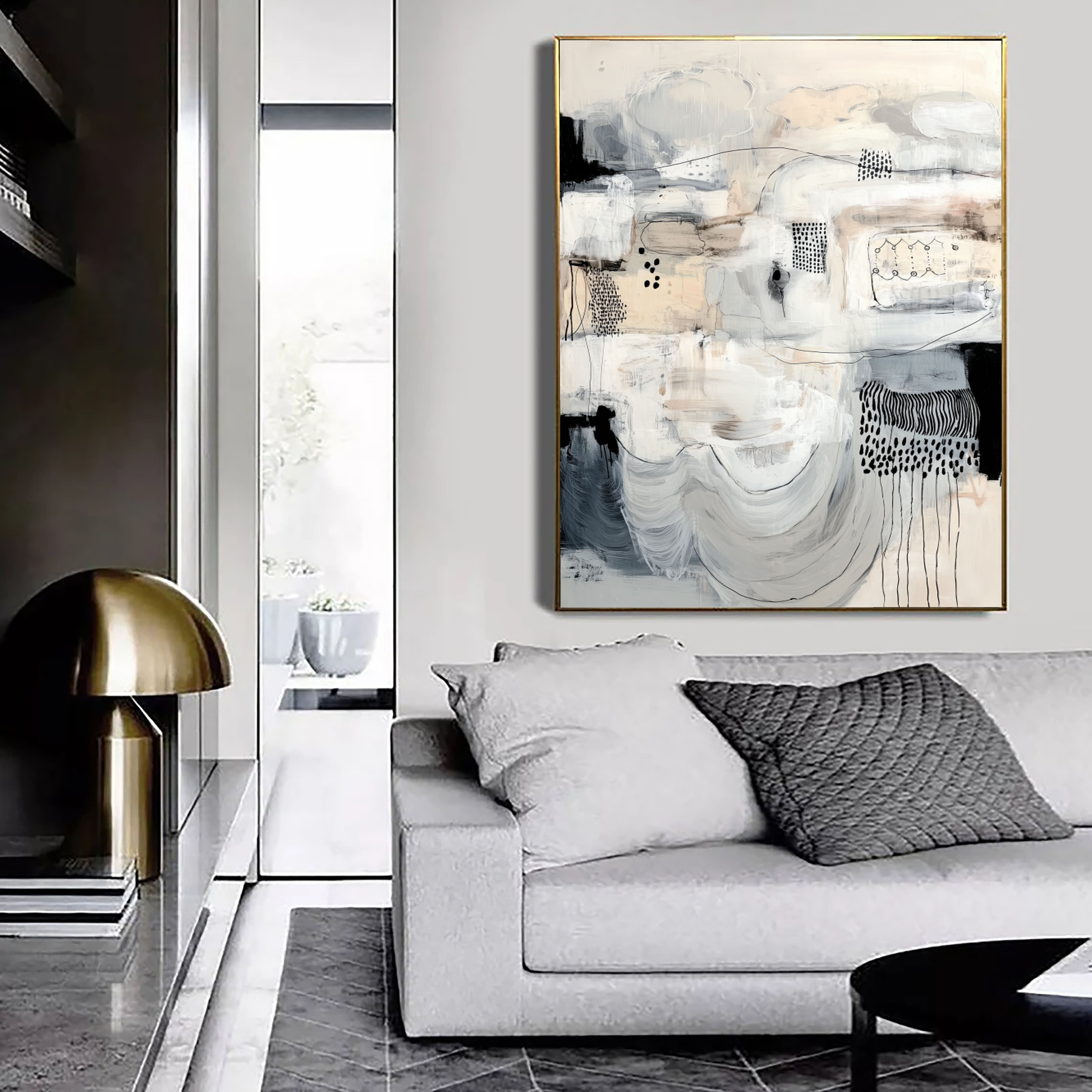 Fluid Abstract Rhythm | Neutral Grey
