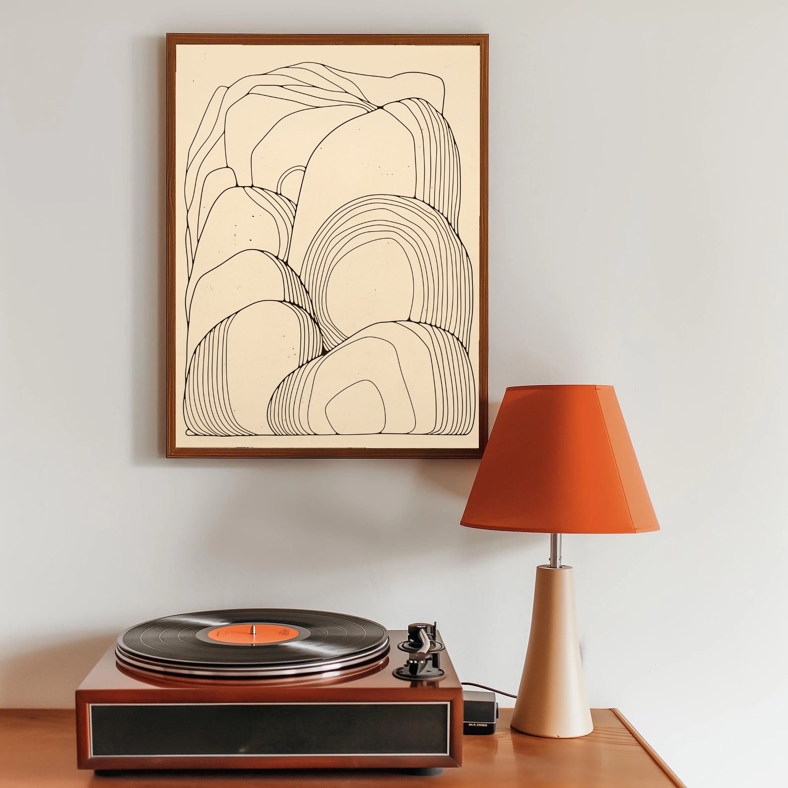 Linear Rock Minimalism | Beige Line