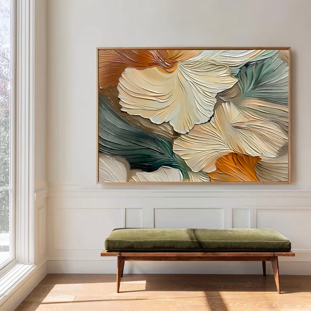 Texturiertes Ginkgo-Flüstern | Erdtöne