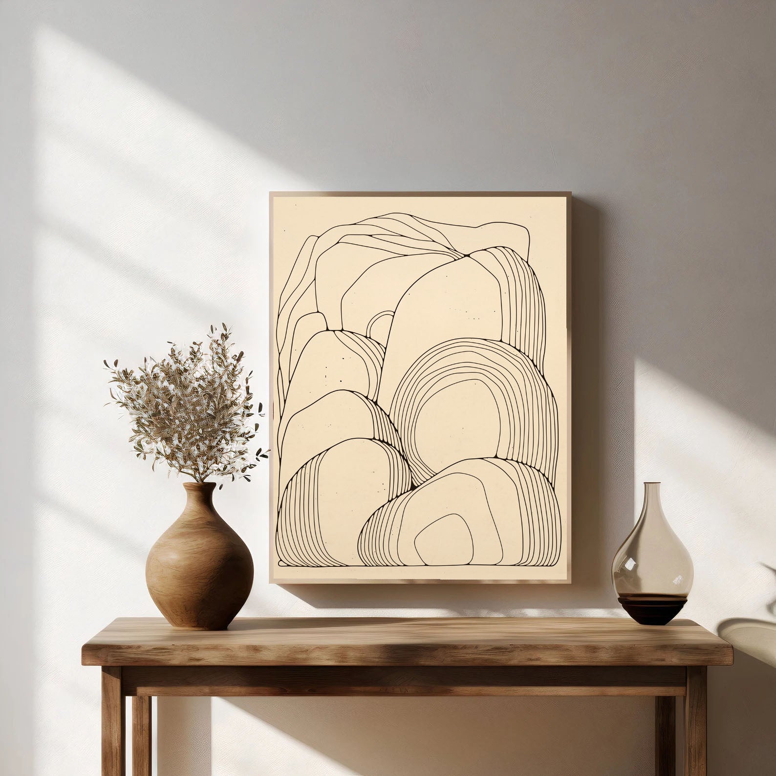 Linear Rock Minimalism | Beige Line