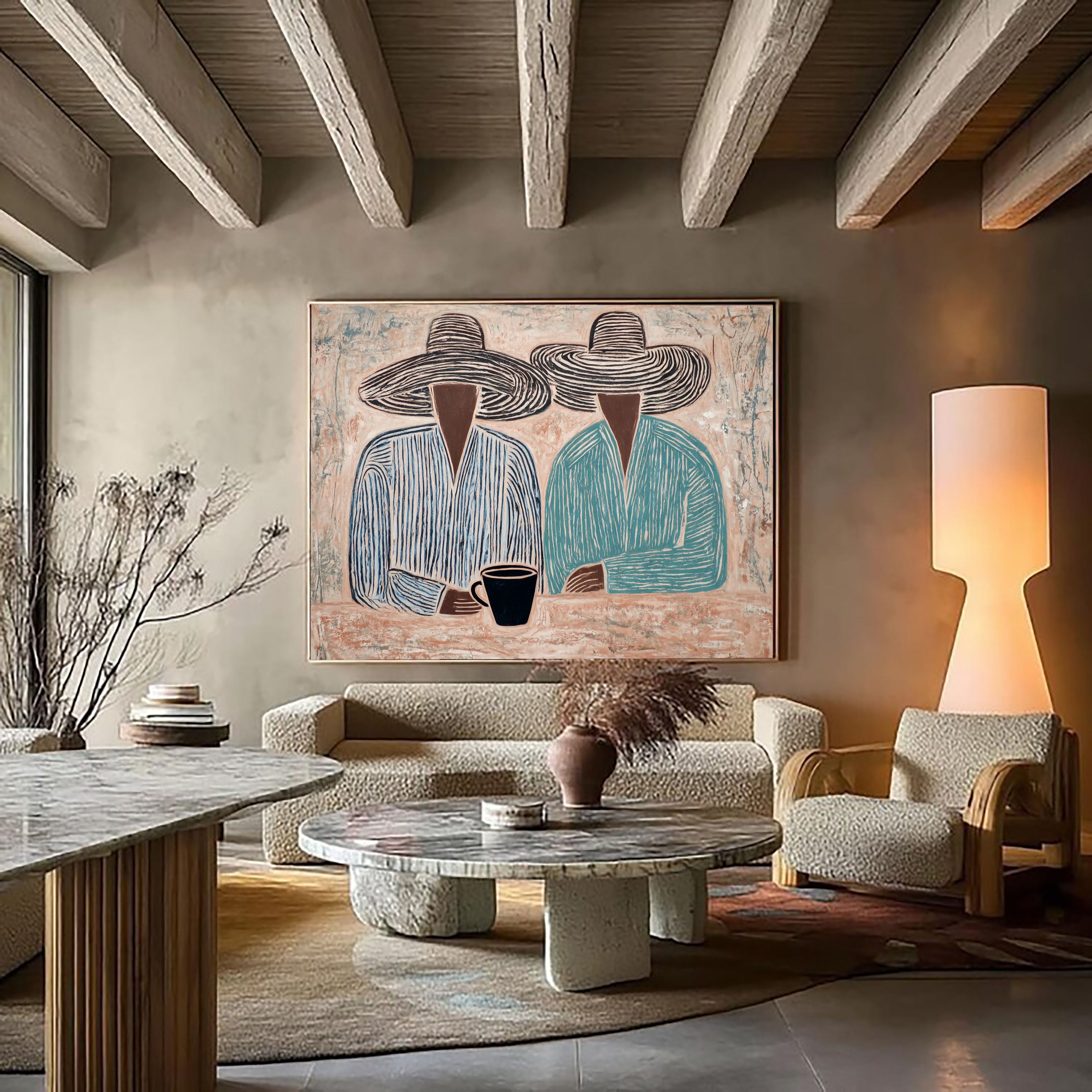 Textured Brimmed Duo | Muted Gathering