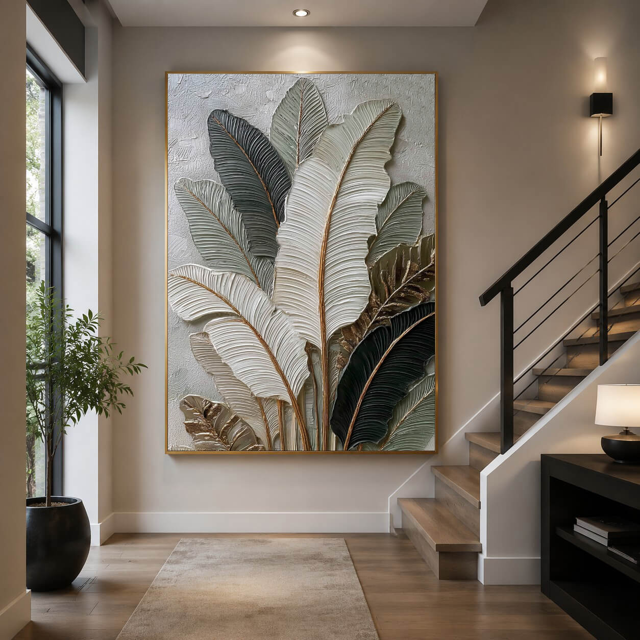 Impressionist Art | Gilded Leaf Relief