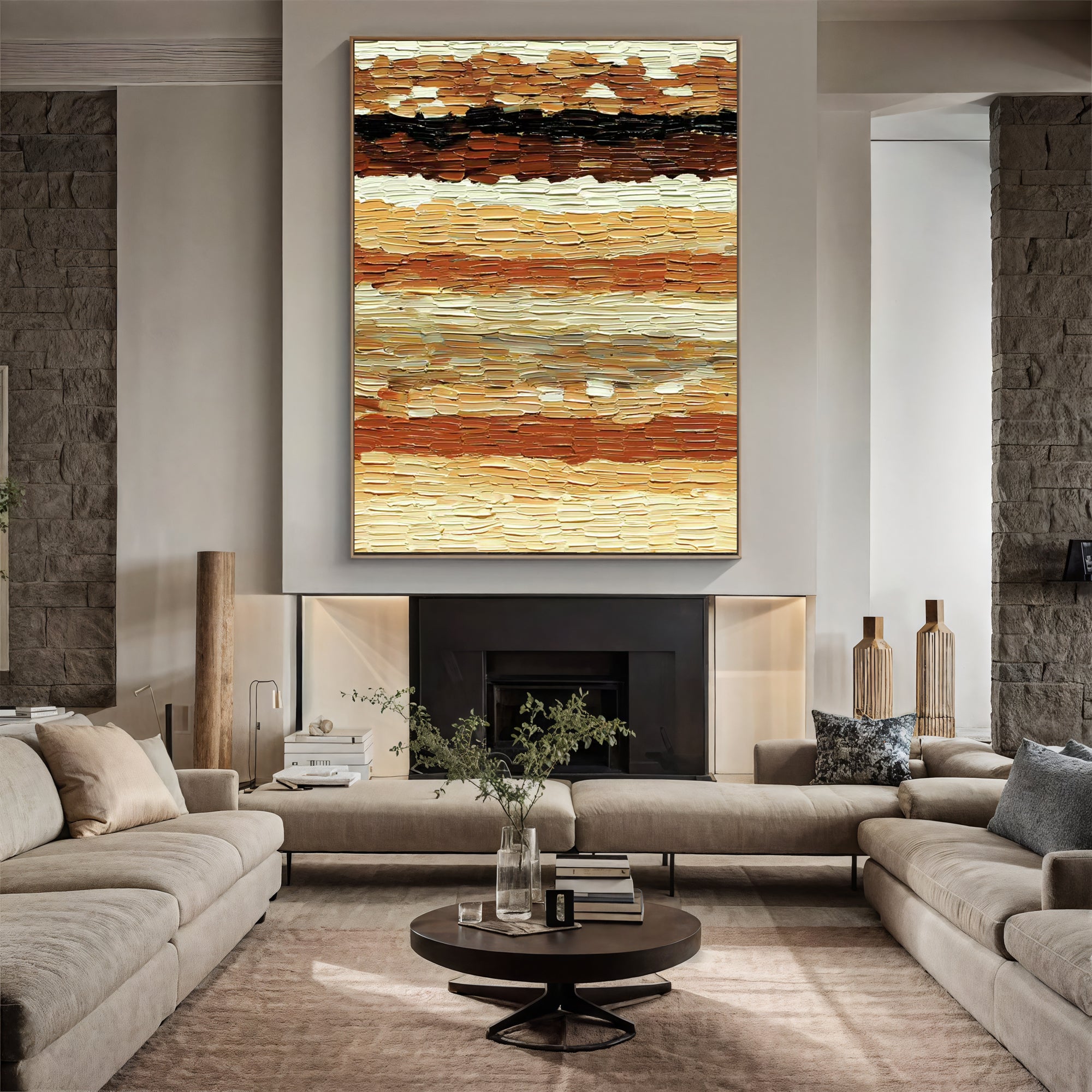 Textured Impasto Warmth | Golden Hues