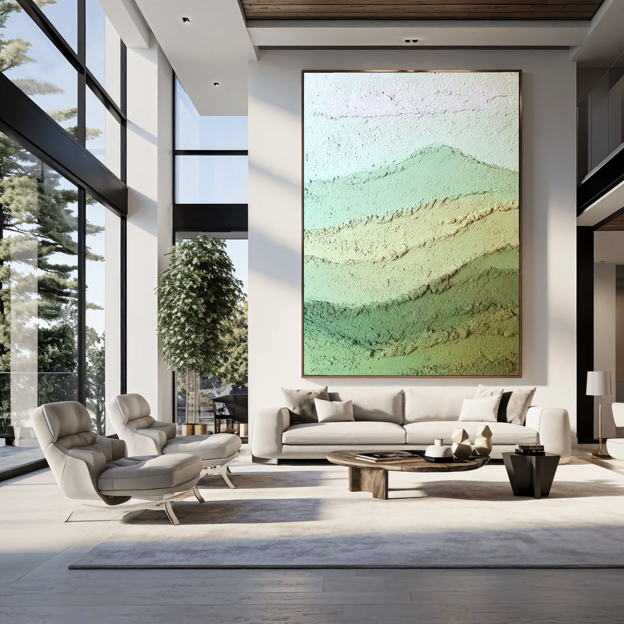 Textured Mint Gradients | Earthy Hues