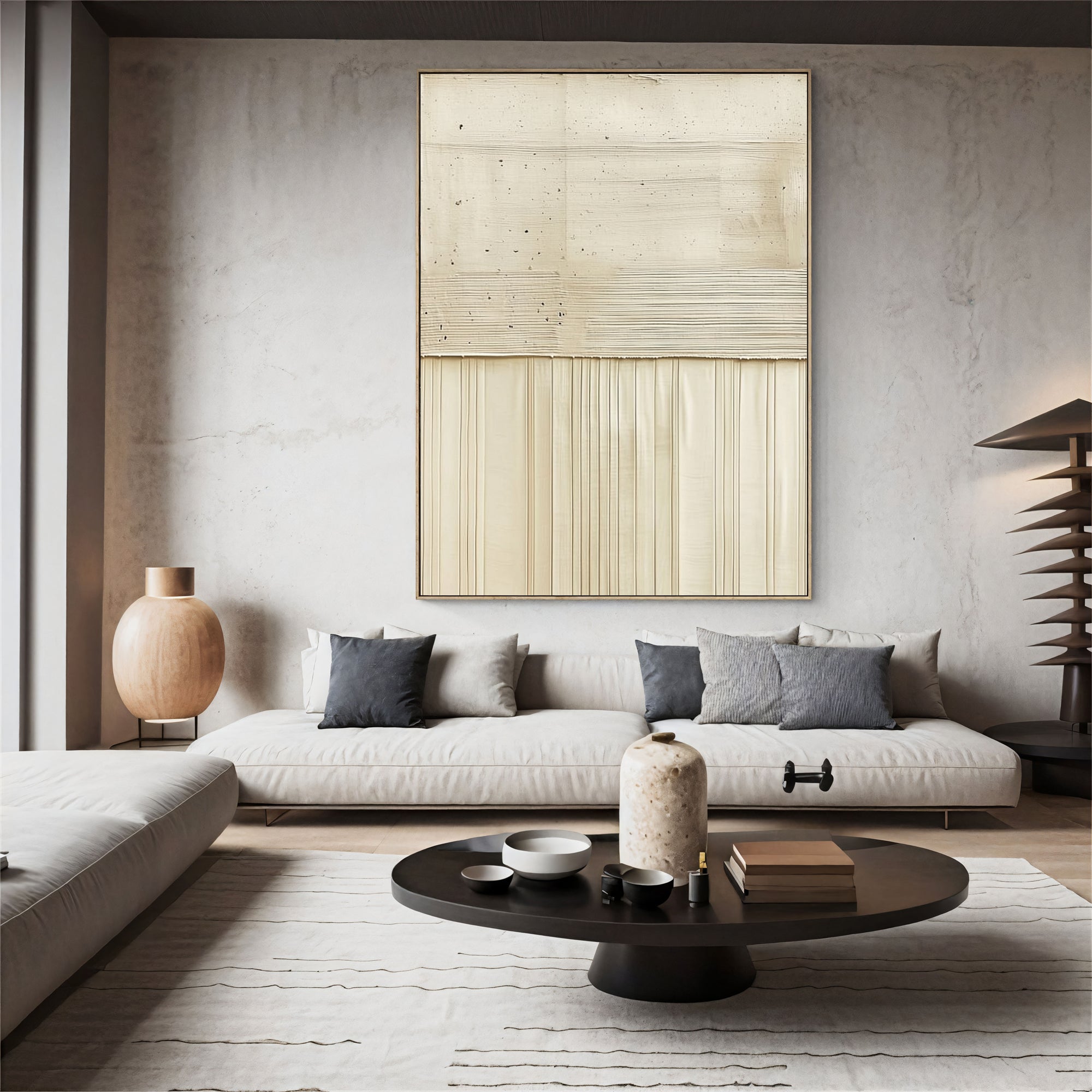 Textured Cream Serenity | Subtle Ridges