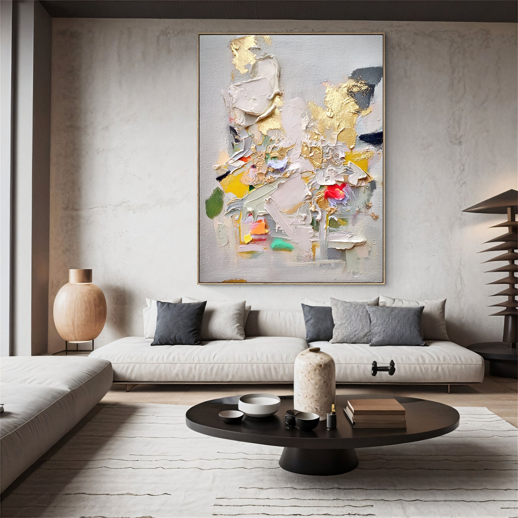 Textured Gilded Opulence | Vibrant Swirls