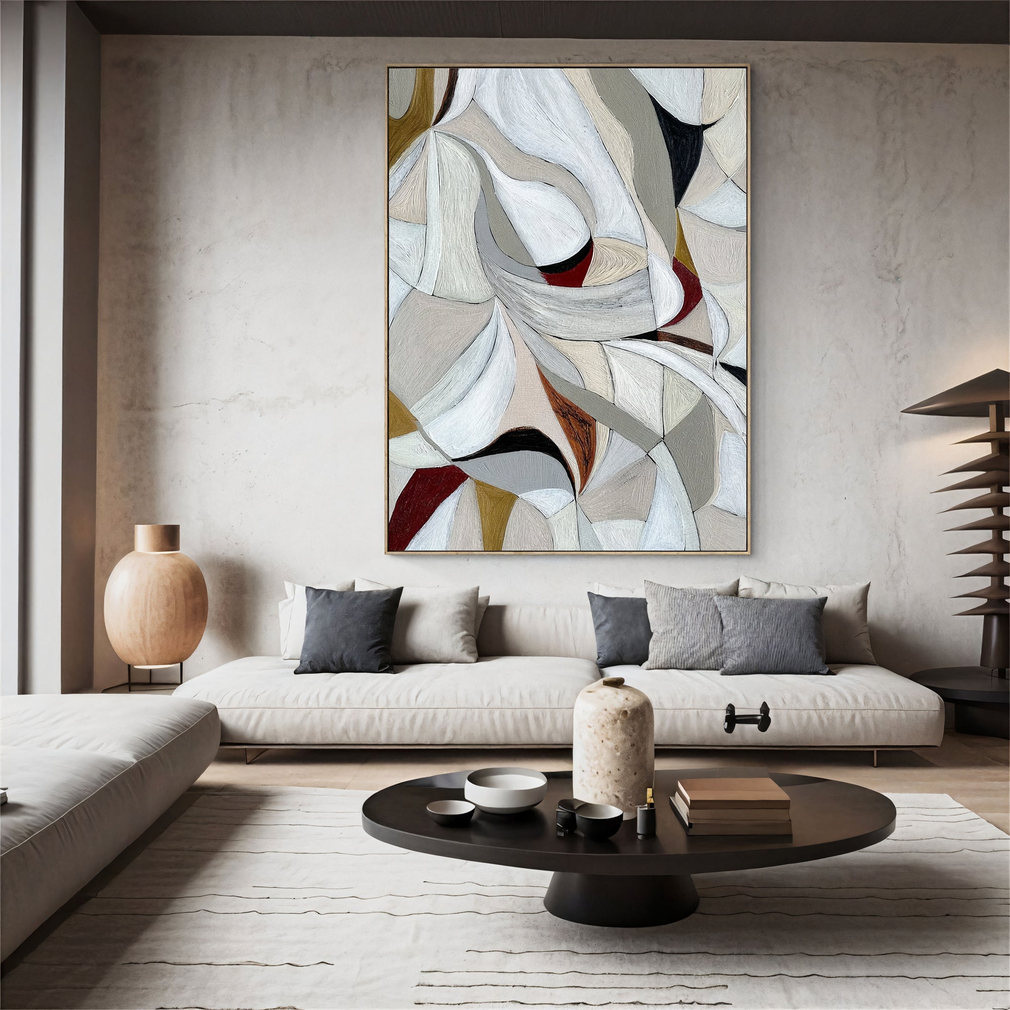 Textured Abstract Opulence | Neutral Swirl