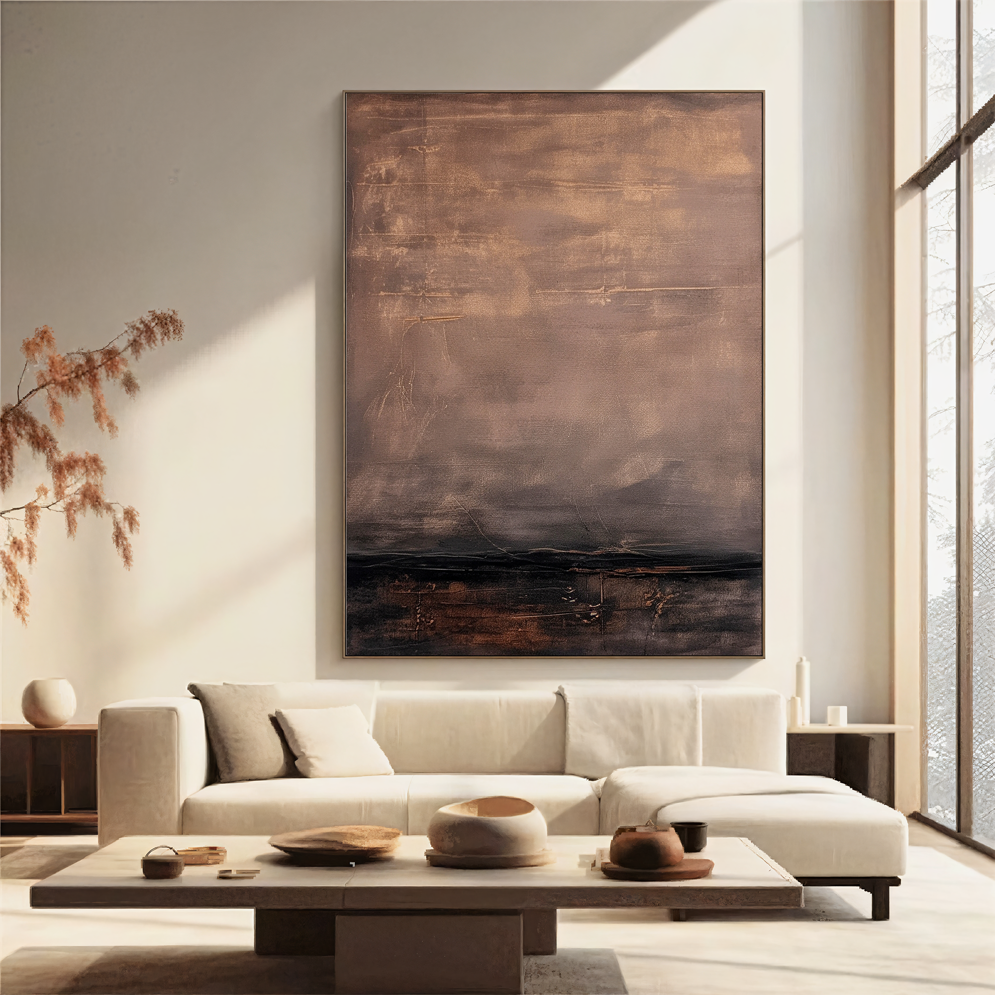 Textured Earthy Opulence | Brown Beige