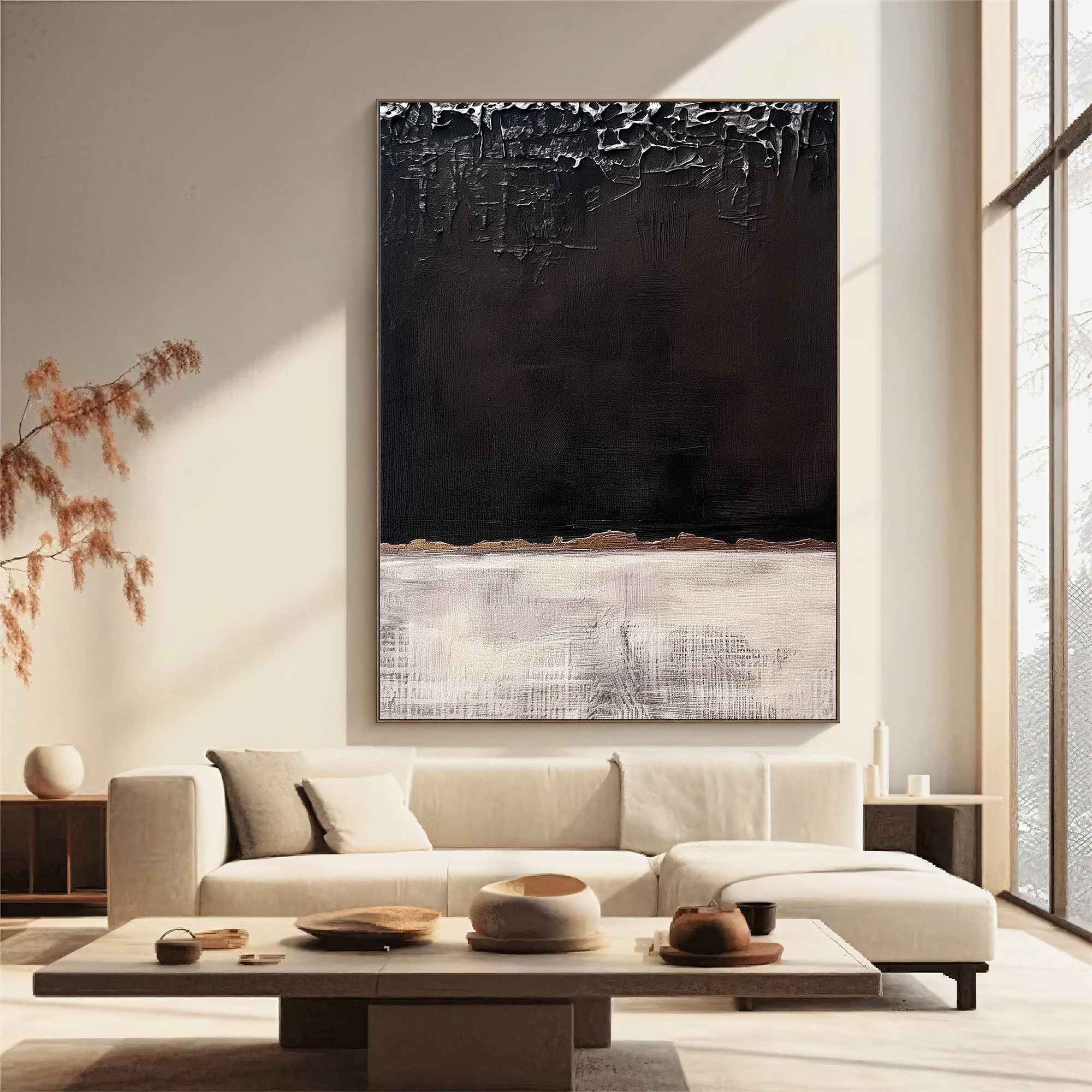 Textured Contrast Elegance | Black White