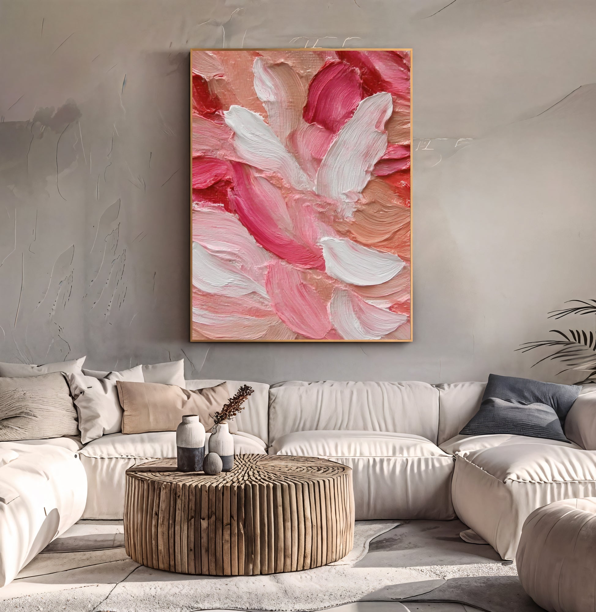 Textured Blush Petals | Coral Flush